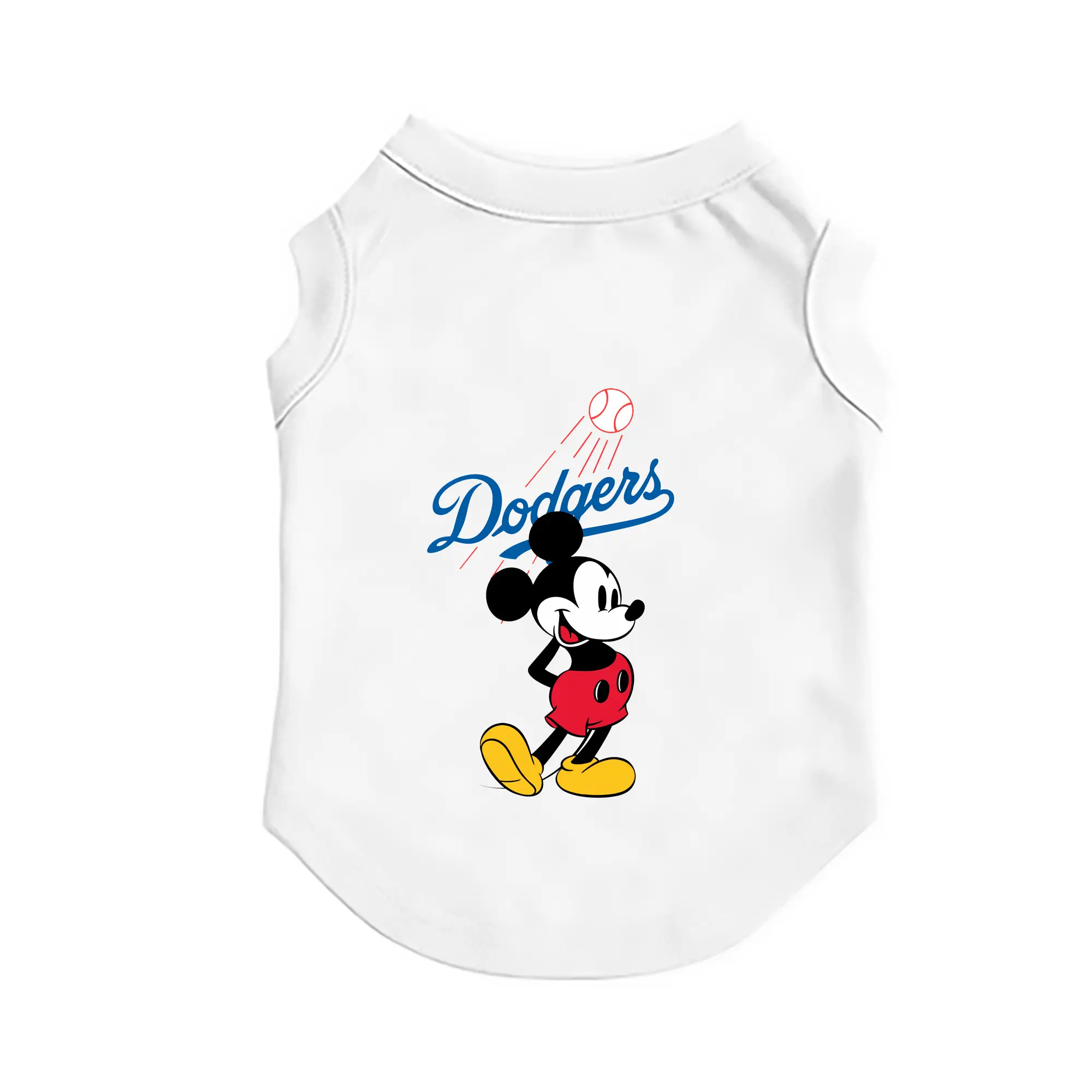 Baseball Mickey Mouse Los Angeles Dodgers - Pet Vest – Durable Polyester With Heat Transfer Print – Comfortable And Stylish