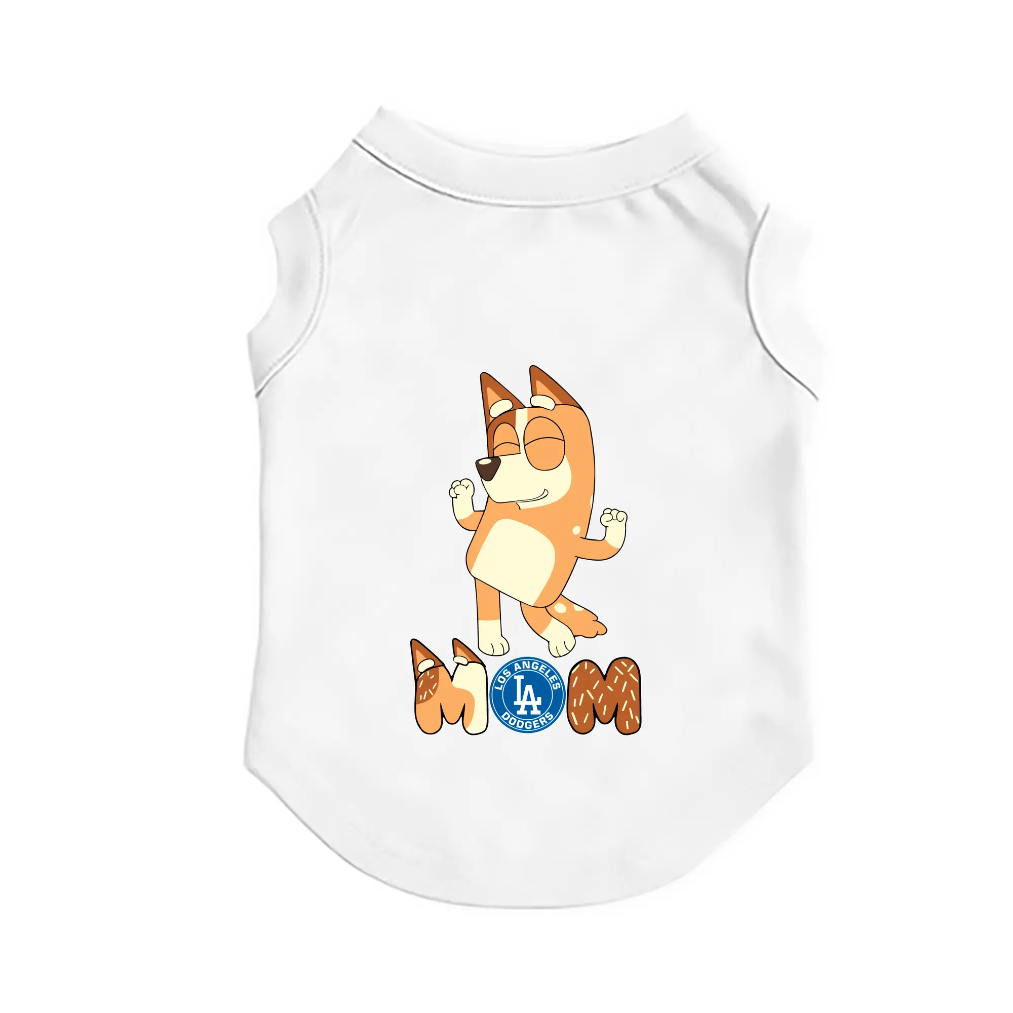 Bluey Mom Los Angeles Dodgers Baseball - Pet Vest – Durable Polyester With Heat Transfer Print – Comfortable And Stylish