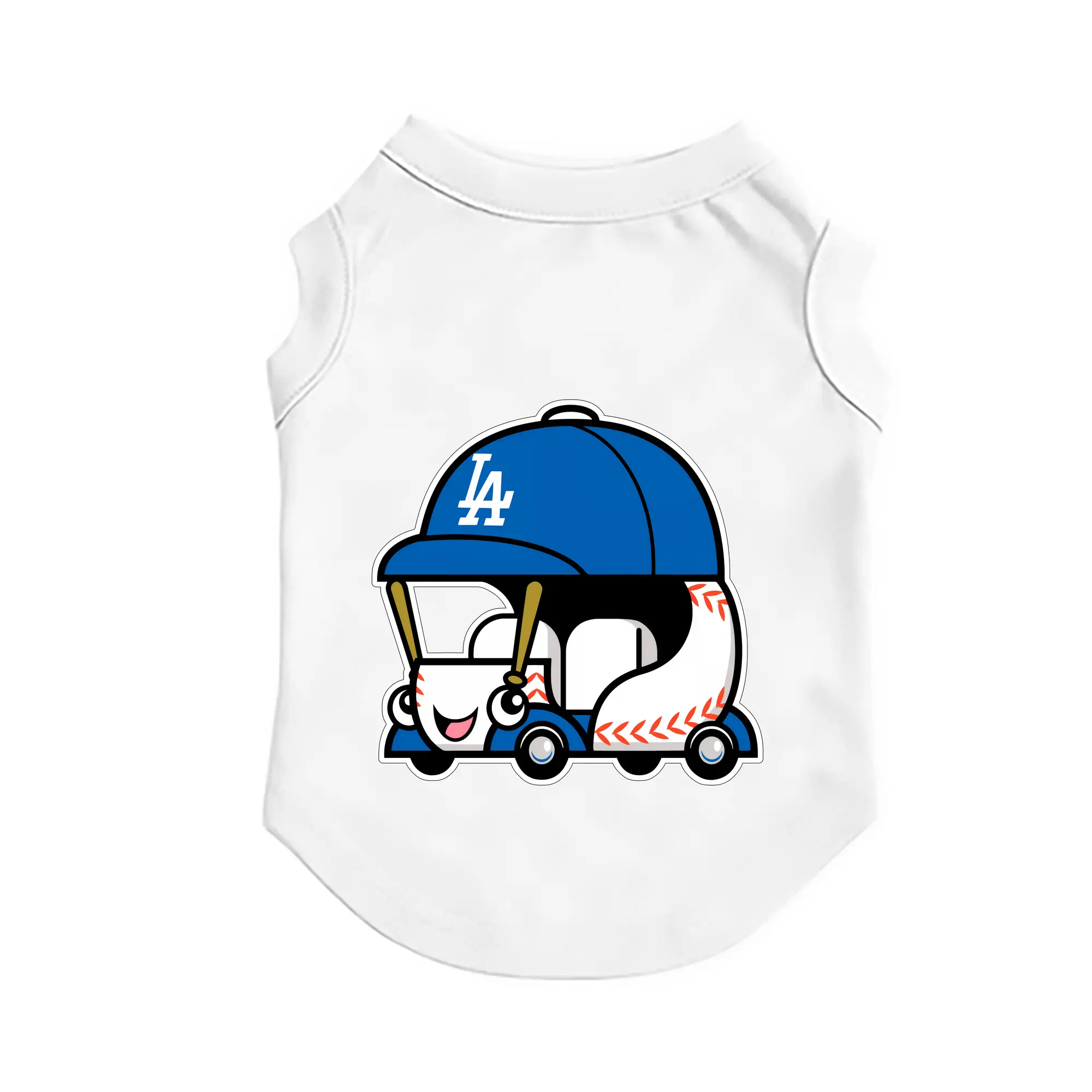 Cute Dodgers Bullpen Car Baseball - Pet Vest – Durable Polyester With Heat Transfer Print – Comfortable And Stylish