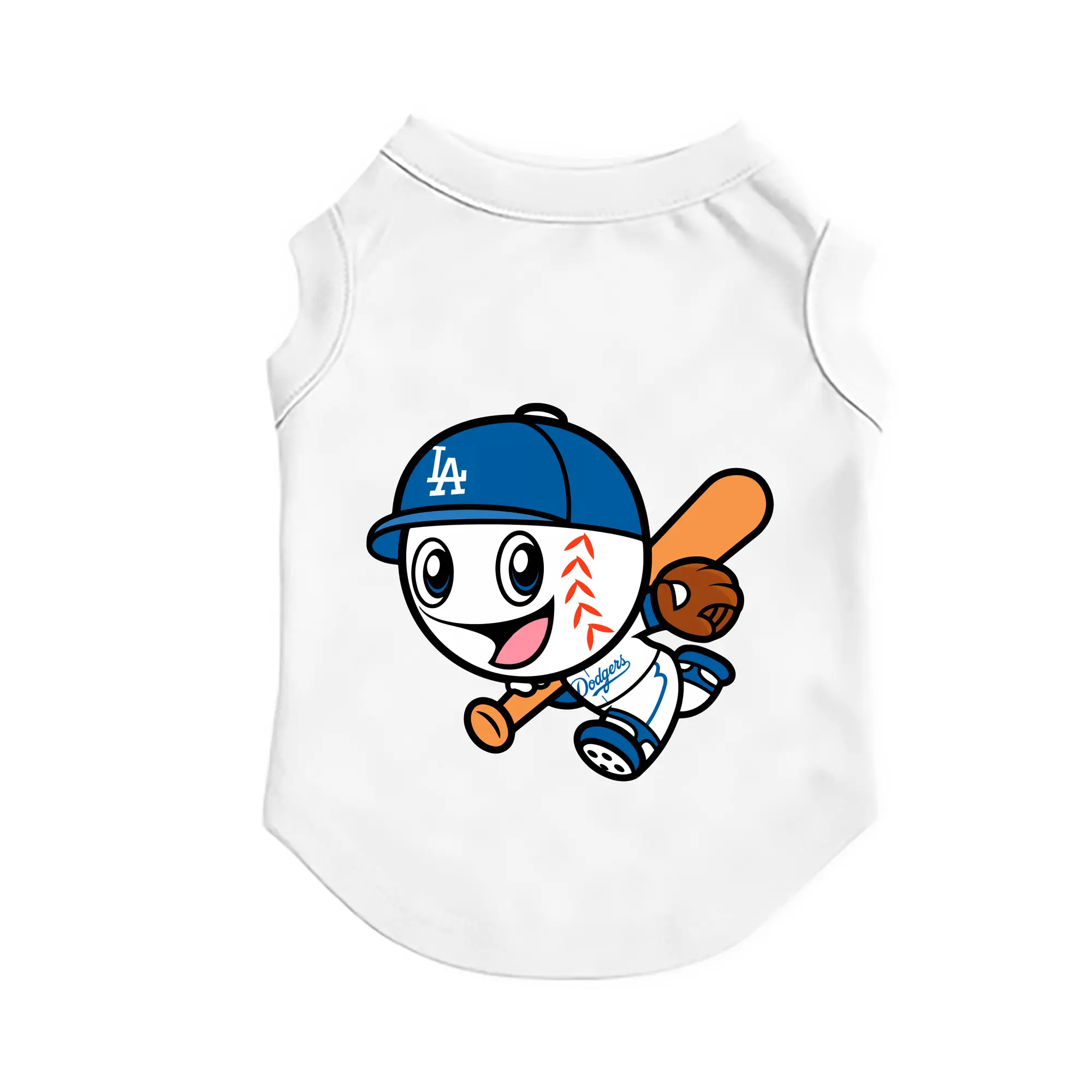Cute Mr Dodger Running Play Baseball - Pet Vest – Durable Polyester With Heat Transfer Print – Comfortable And Stylish