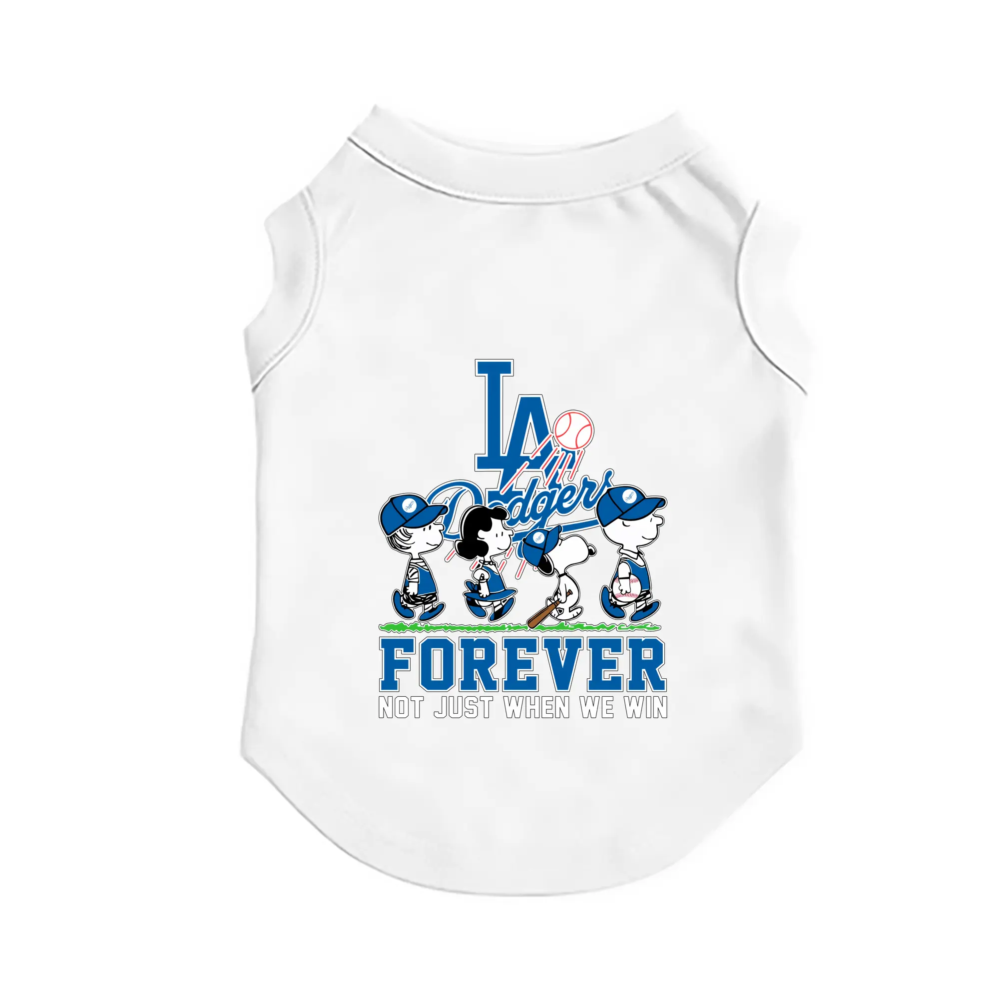 Los Angeles Dodgers Baseball Forever Not Just When We Win - Pet Vest – Durable Polyester With Heat Transfer Print – Comfortable And Stylish