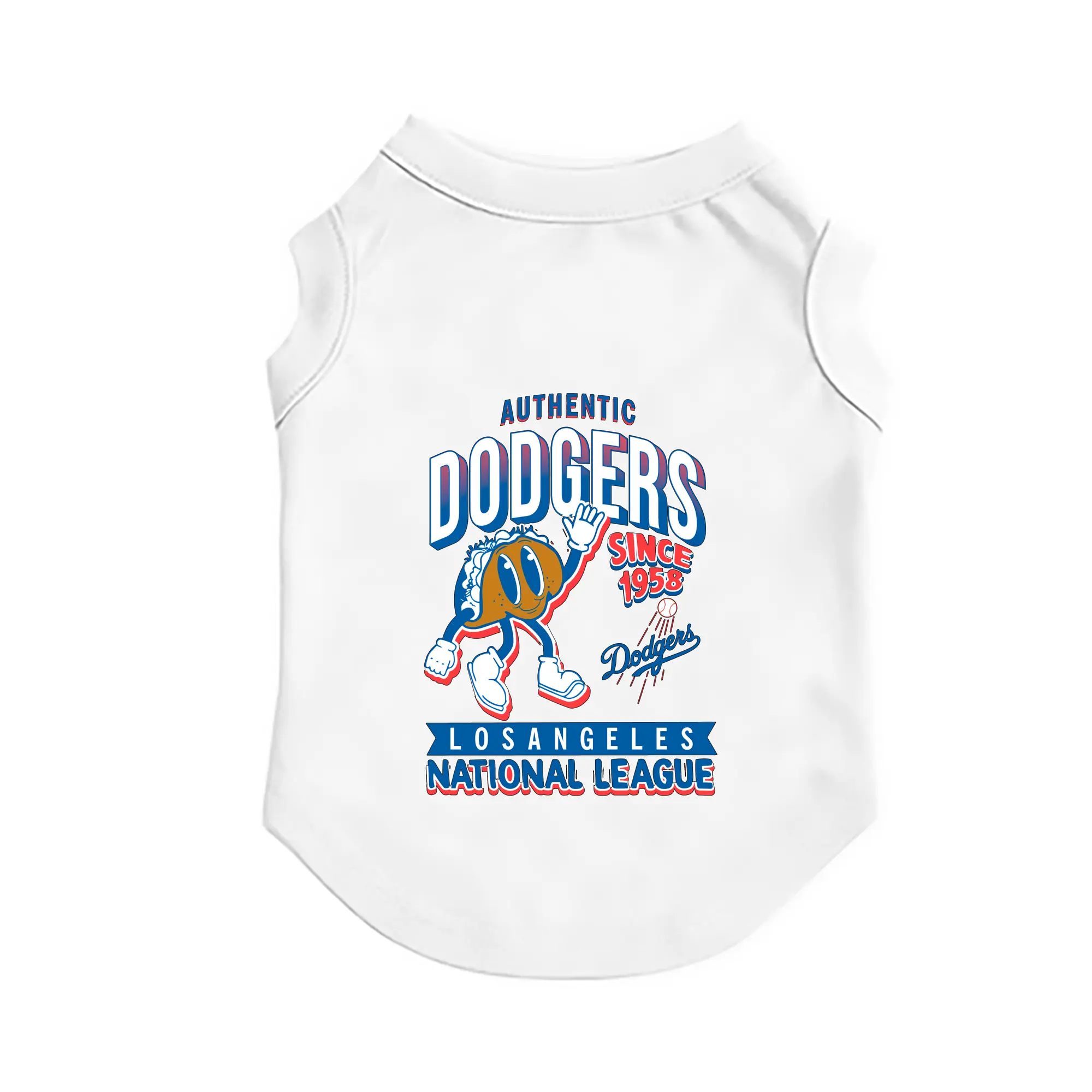 Los Angeles Dodgers Collection Food 2024 - Pet Vest – Durable Polyester With Heat Transfer Print – Comfortable And Stylish