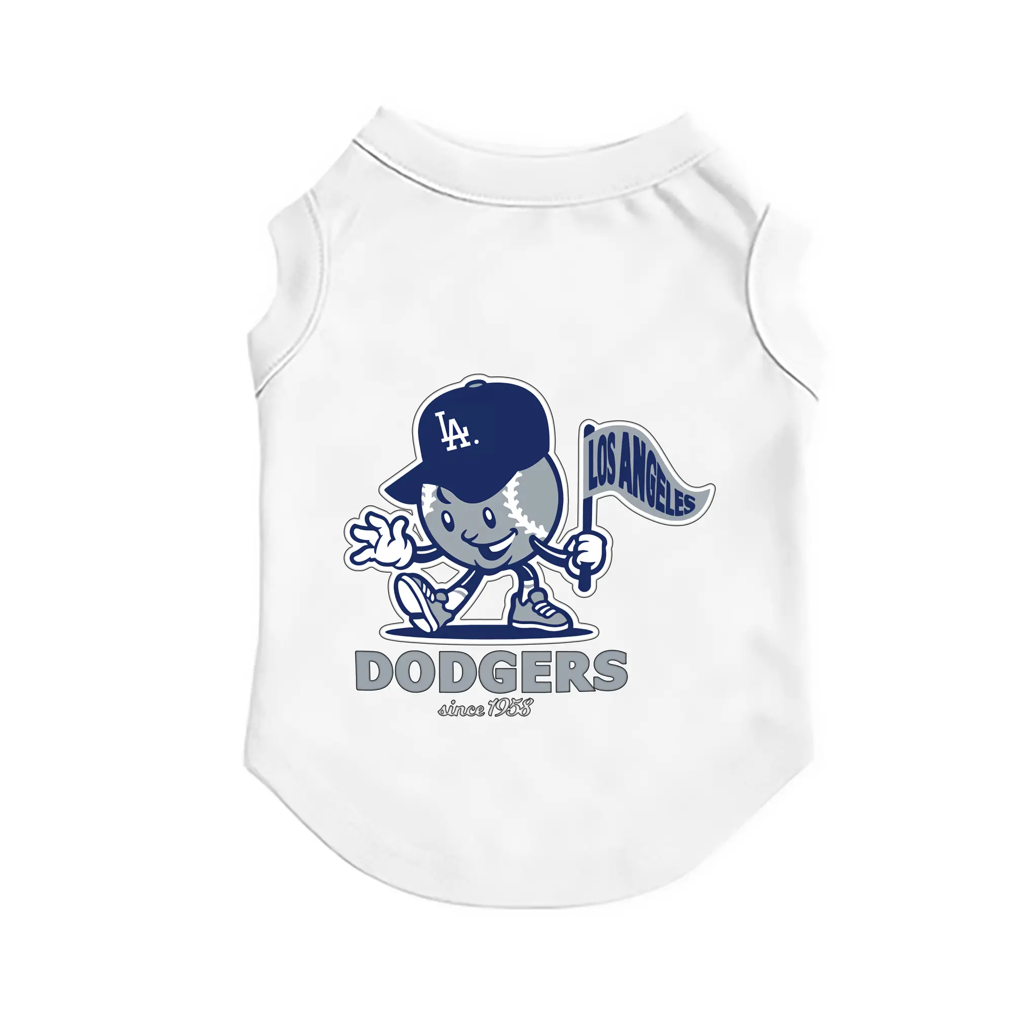 Los Angeles Dodgers Since 1958 Baseball - Pet Vest – Durable Polyester With Heat Transfer Print – Comfortable And Stylish