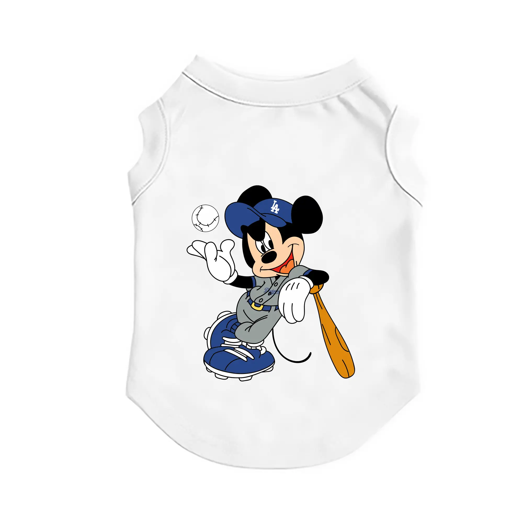 Mickey Mouse Los Angeles Dodgers 1 - Pet Vest – Durable Polyester With Heat Transfer Print – Comfortable And Stylish
