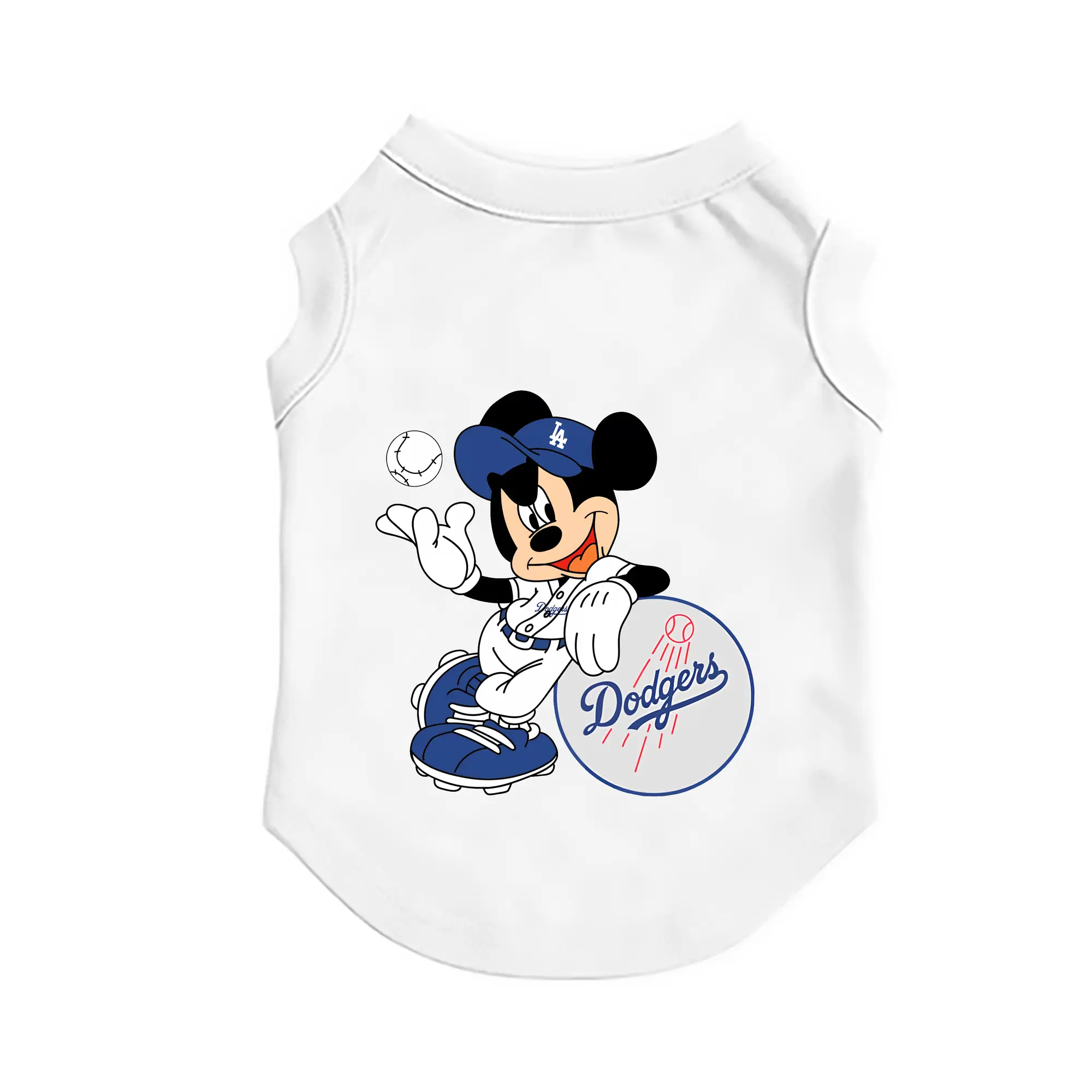 Mickey Mouse Los Angeles Dodgers - Pet Vest – Durable Polyester With Heat Transfer Print – Comfortable And Stylish