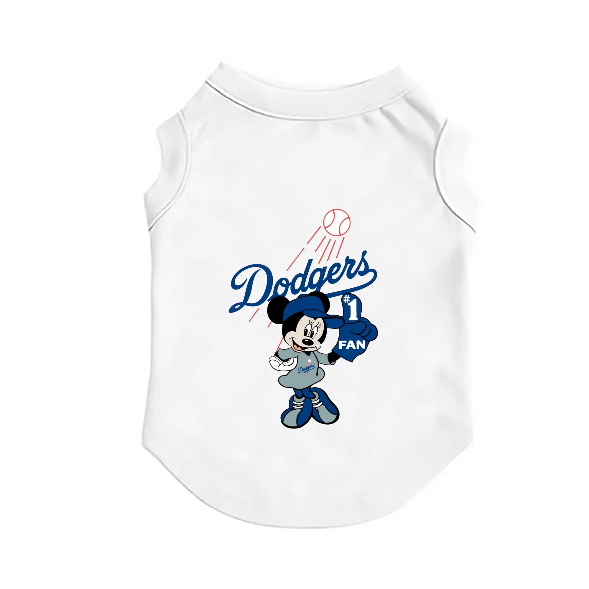 Minnie Mouse Los Angeles Dodgers Baseball - Pet Vest – Durable Polyester With Heat Transfer Print – Comfortable And Stylish