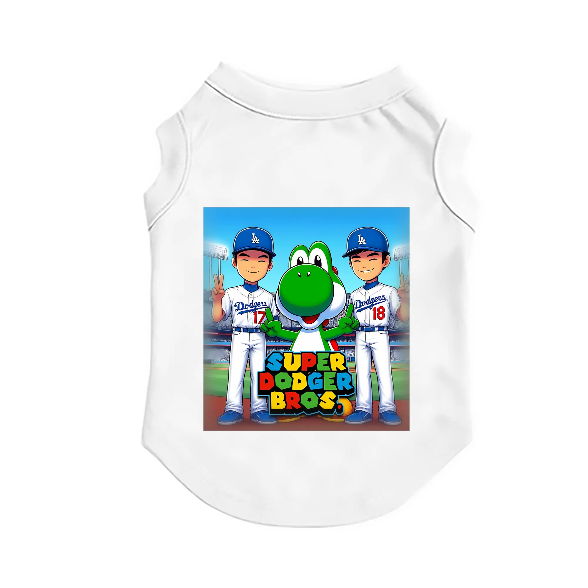 The Super Dodger Bros Los Angeles Baseball - Pet Vest – Durable Polyester With Heat Transfer Print – Comfortable And Stylish
