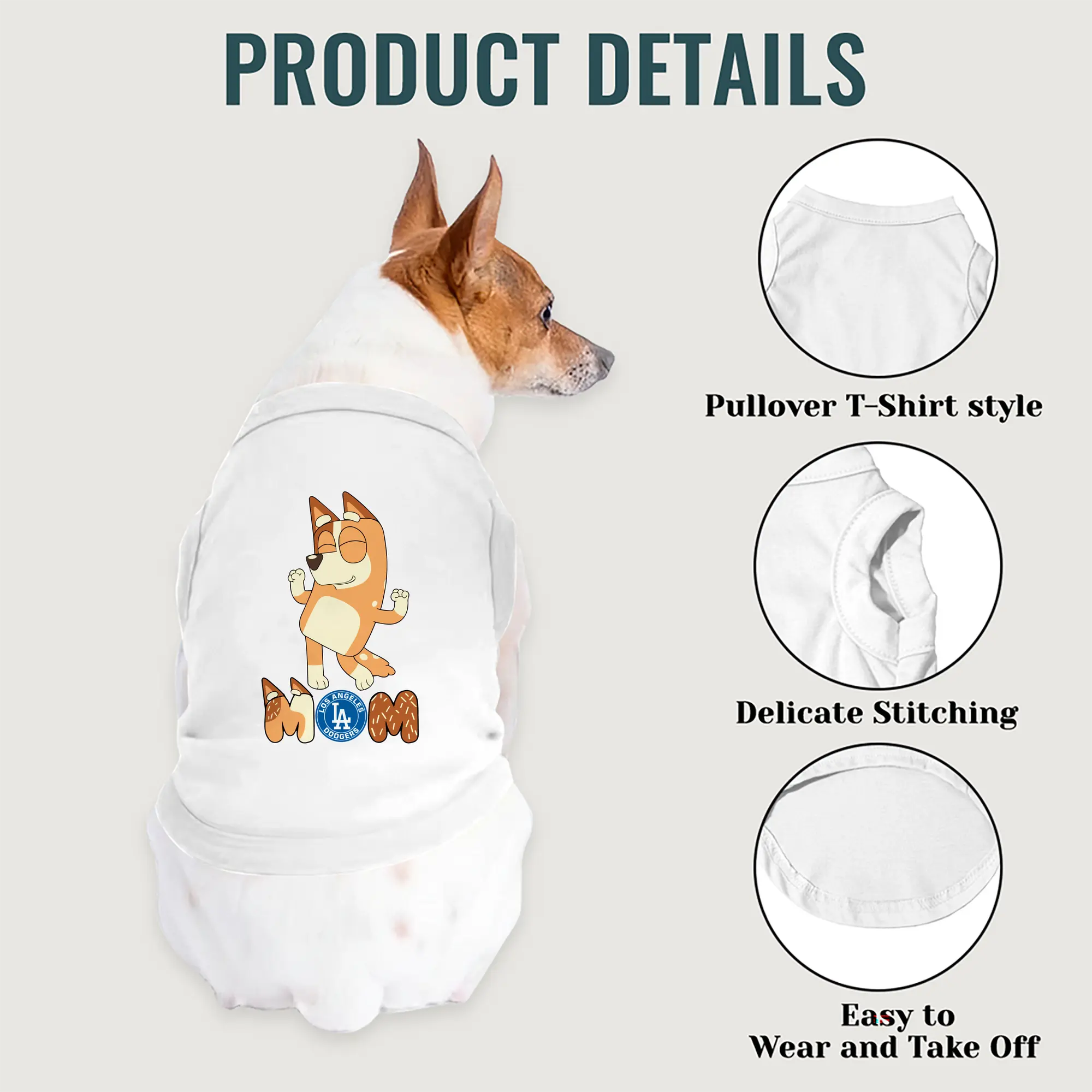 Bluey Mom Los Angeles Dodgers Baseball