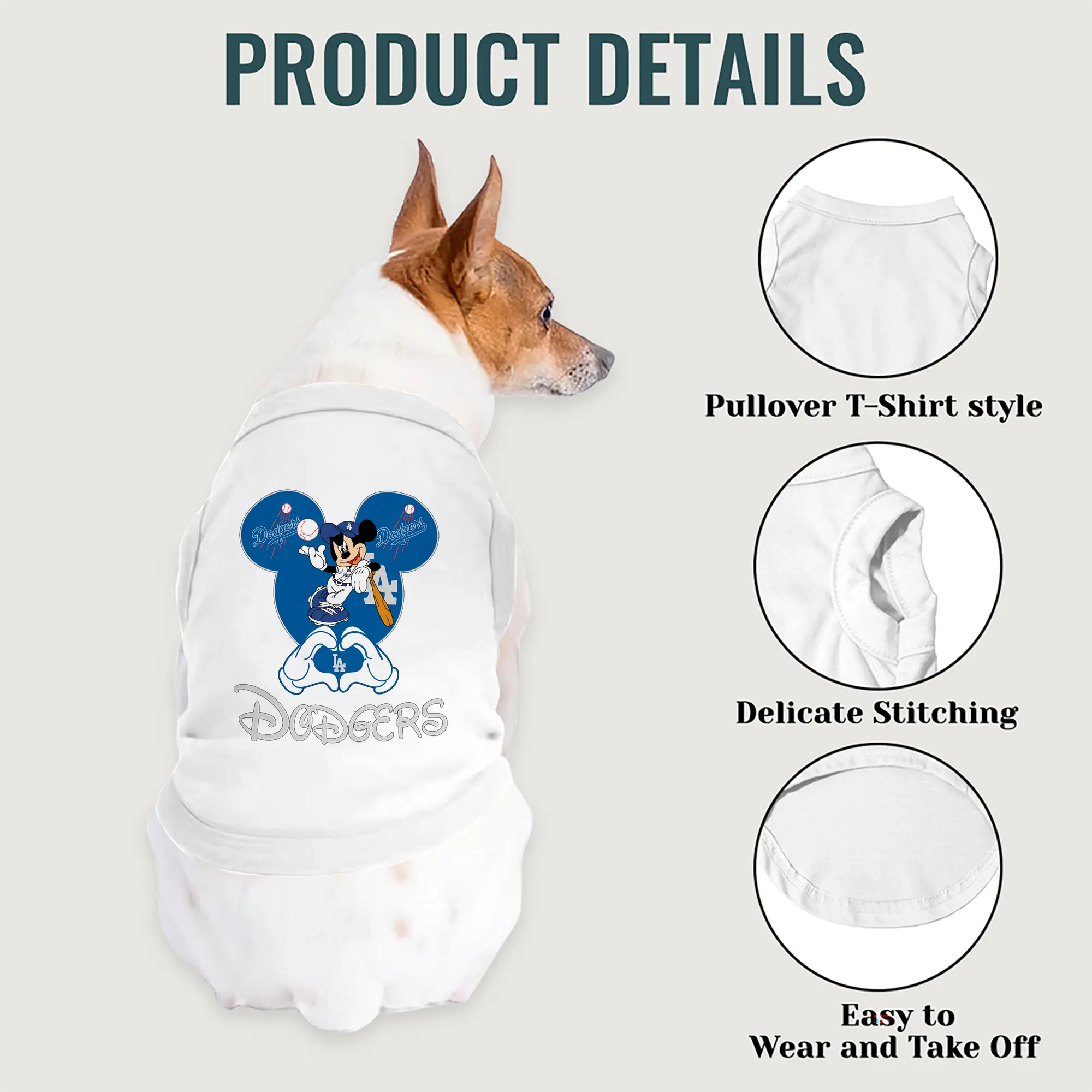 Disney Mickey Mouse Loves Los Angeles Dodgers Heart