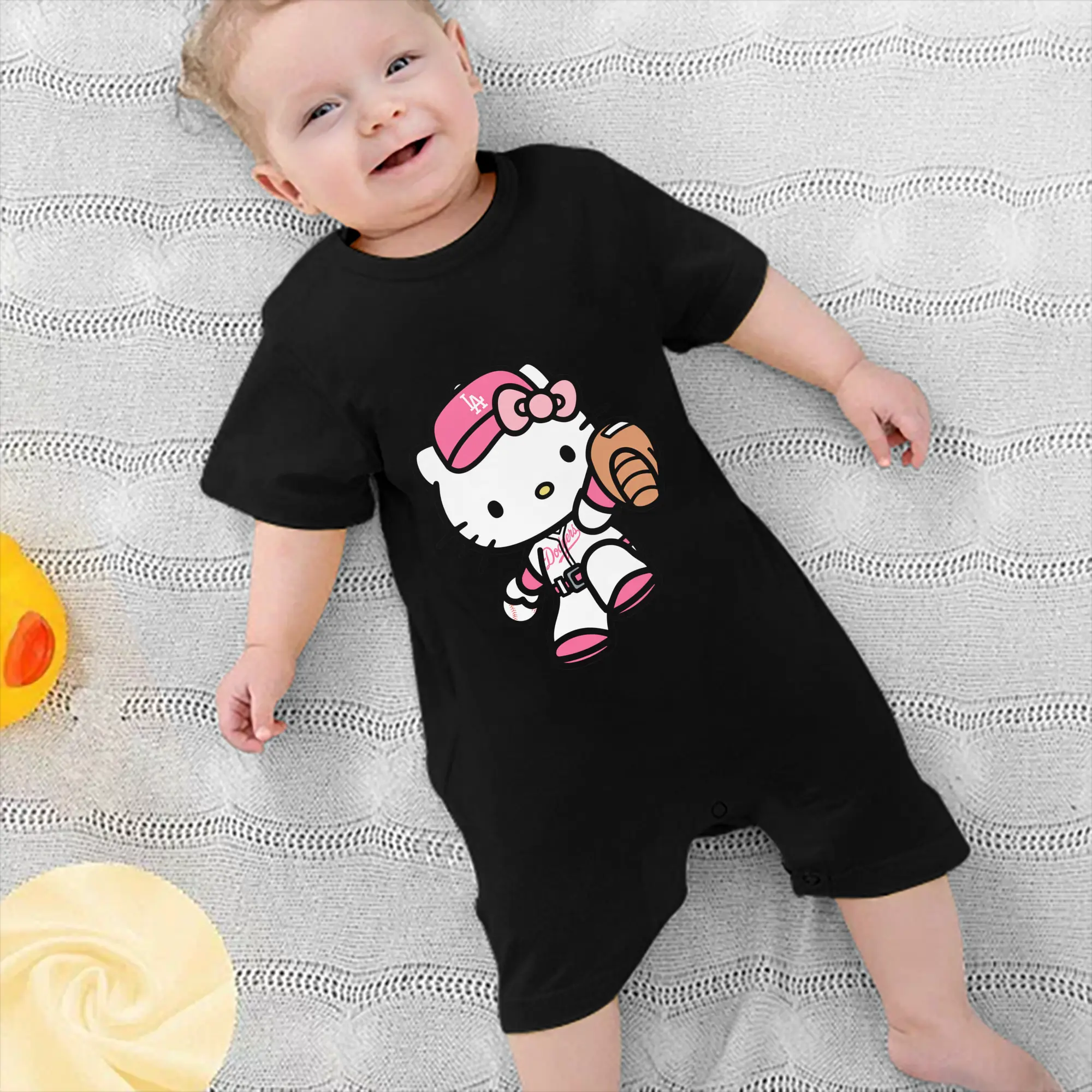 Pink Hello Kitty Play Baseball Los Angeles Dodgers
