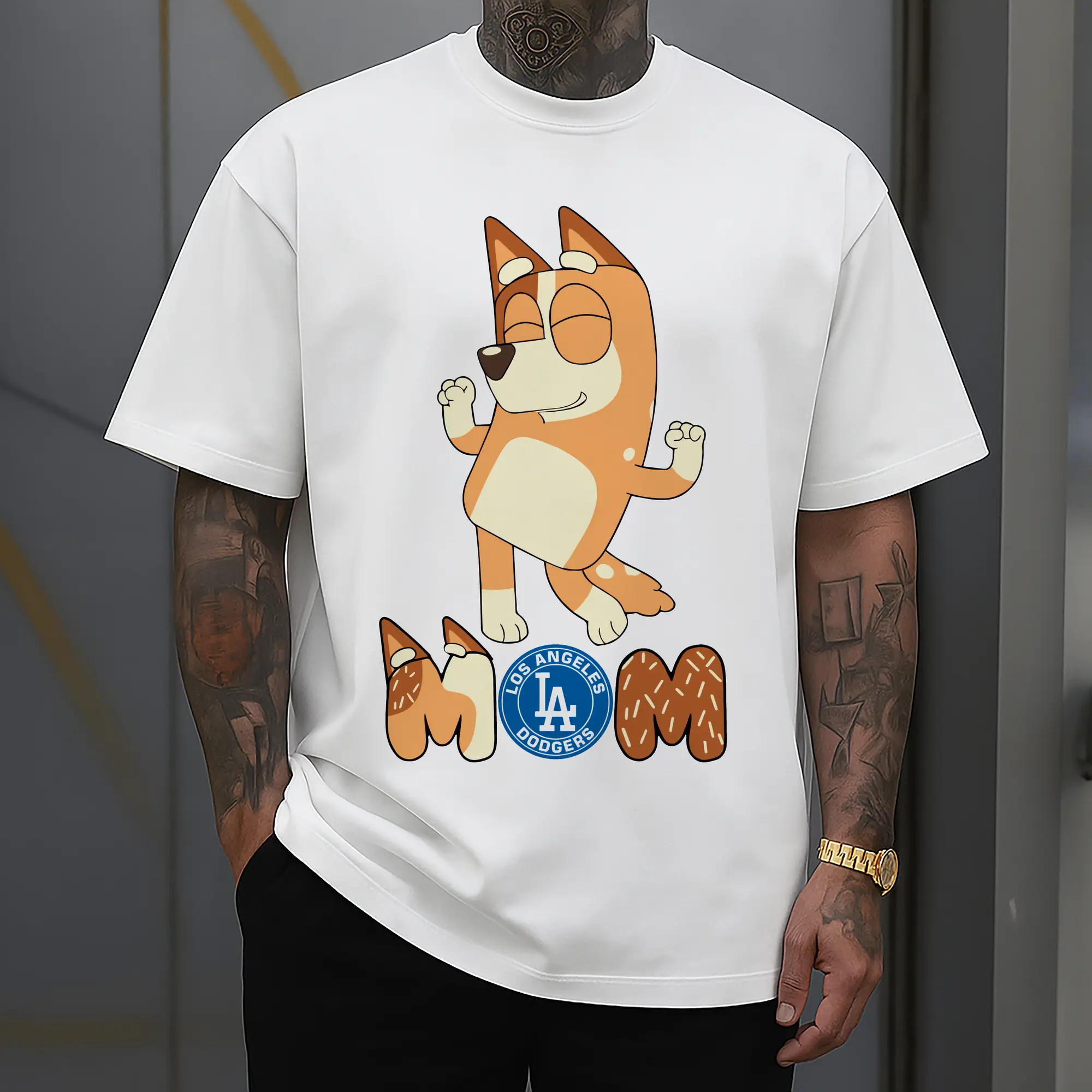 Bluey Mom Los Angeles Dodgers Baseball