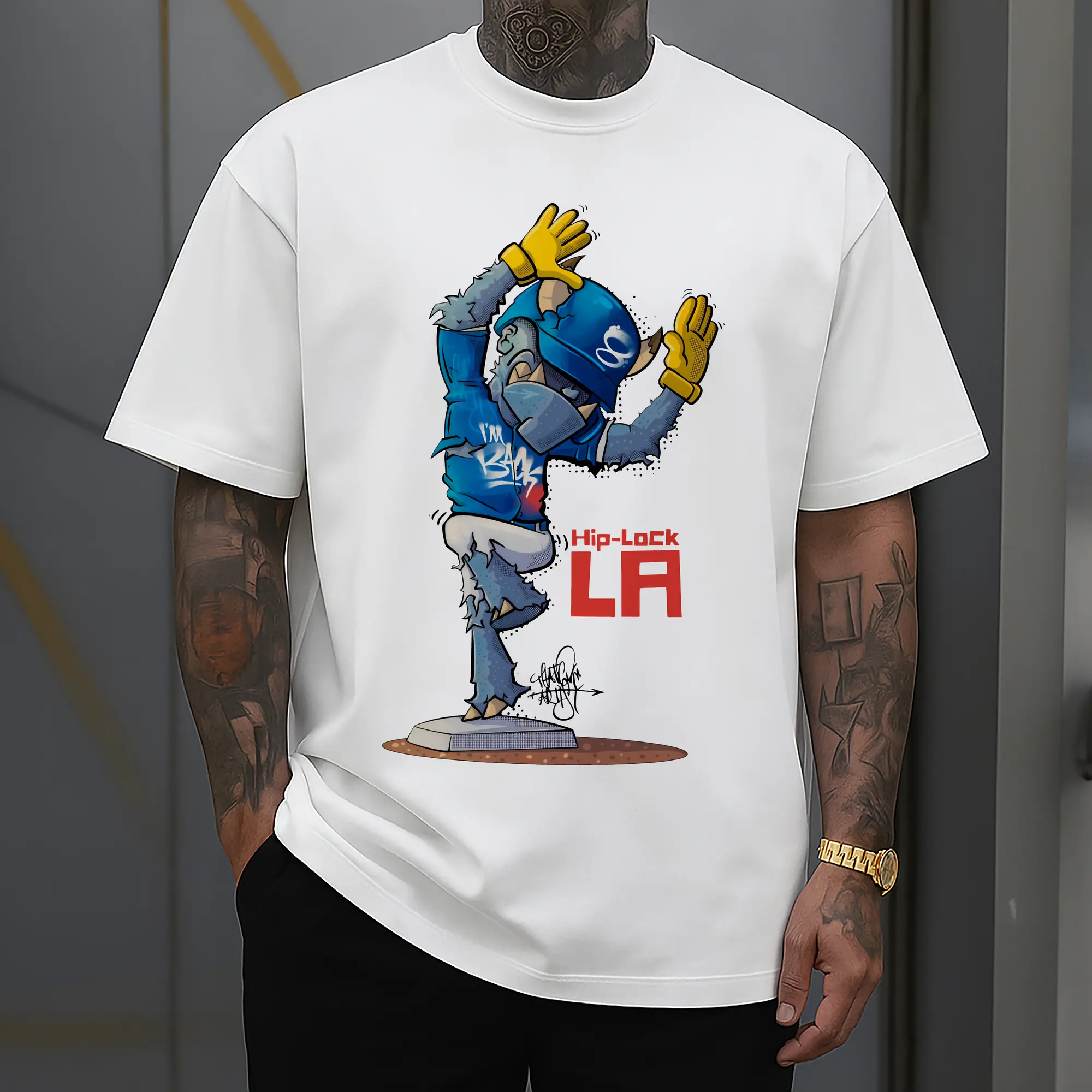 Funny Los Angeles Dodgers Monster Celebration Hip Lock