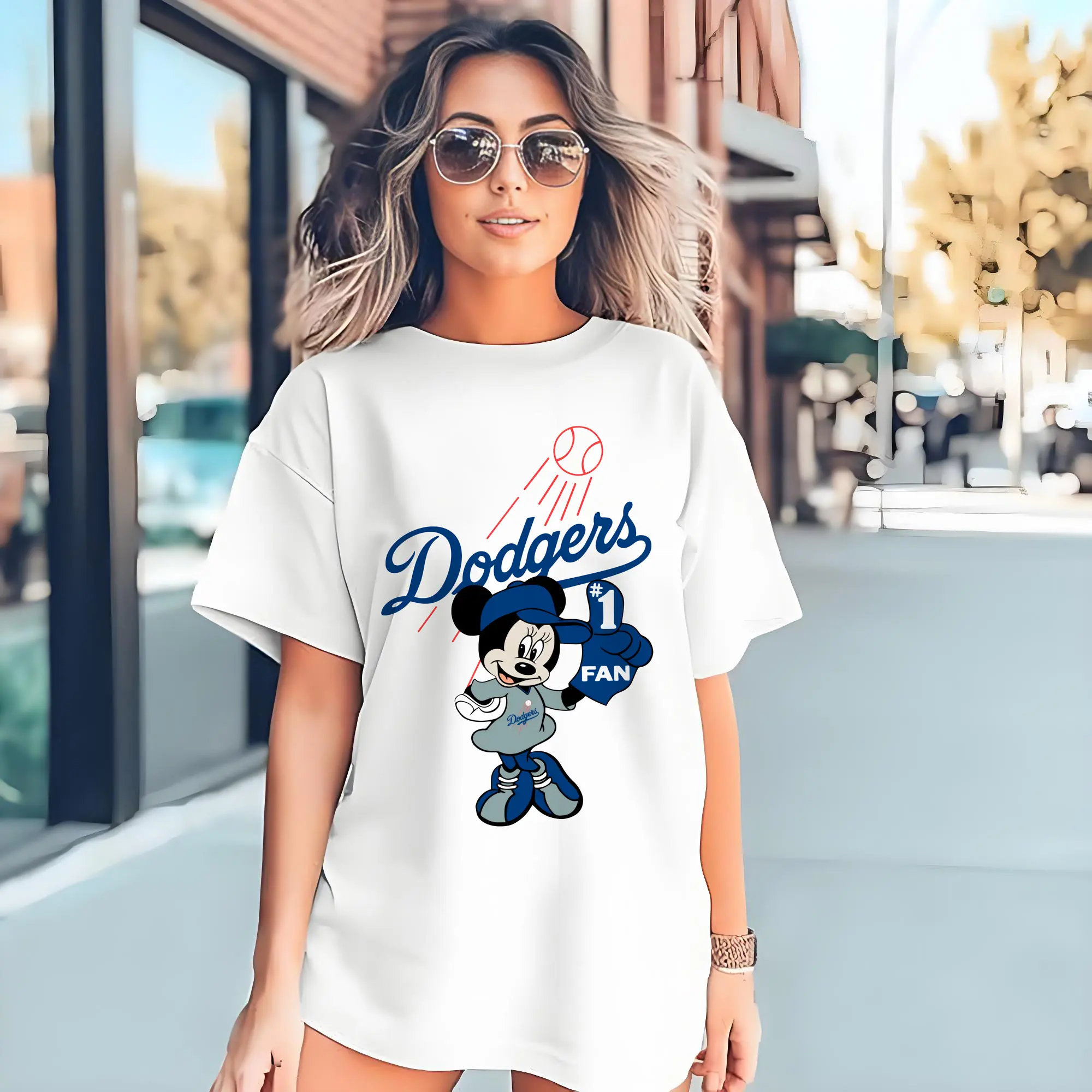 Minnie Mouse Los Angeles Dodgers Baseball