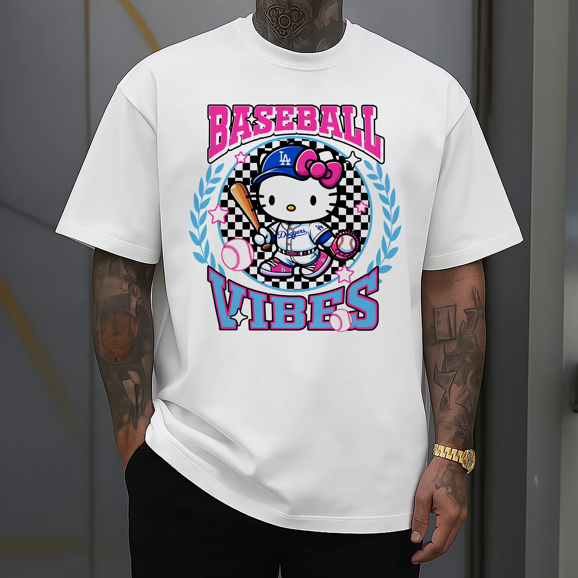 Baseball Vibes Hello Kitty Los Angeles Dodgers