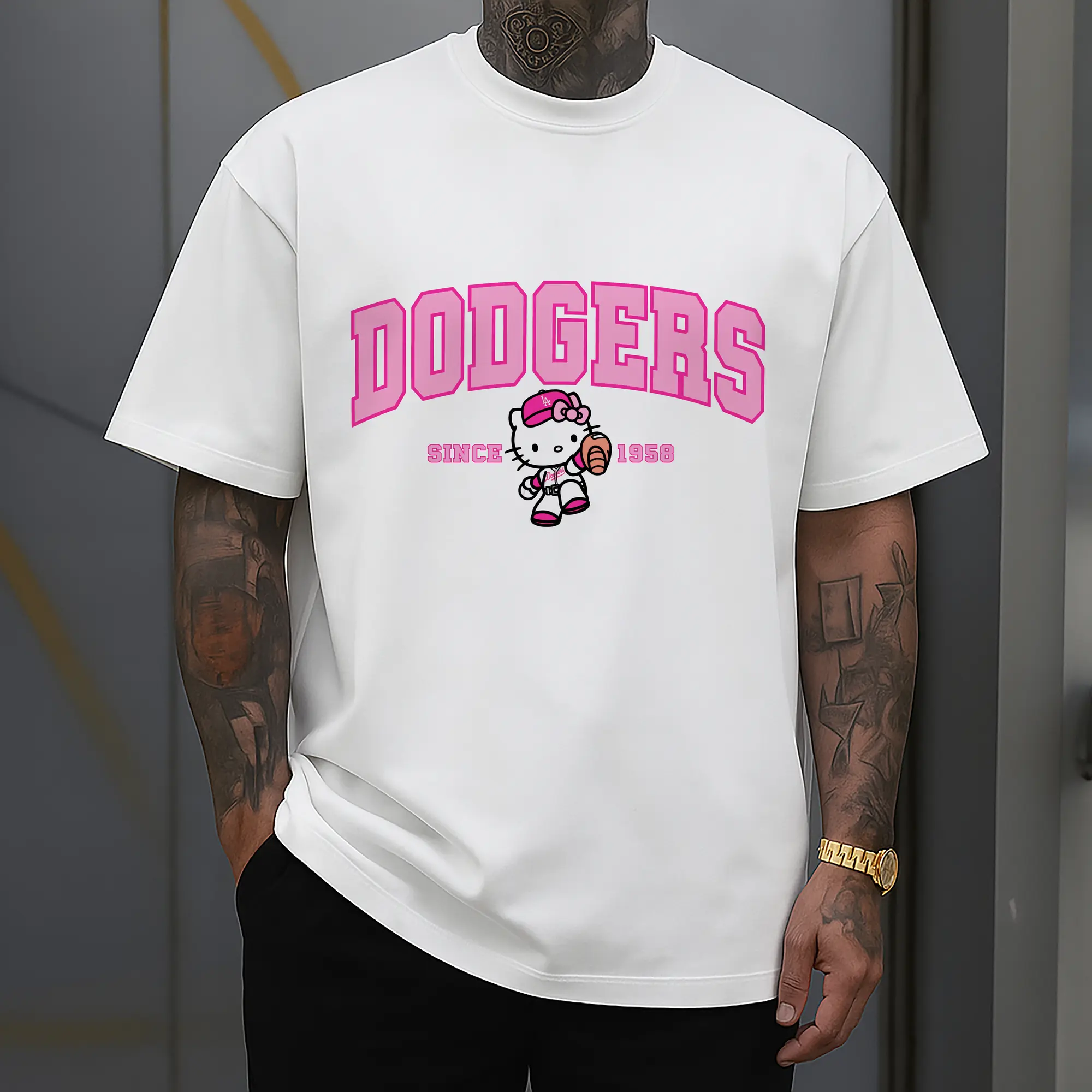 Pink Baseball Hello Kitty Dodgers