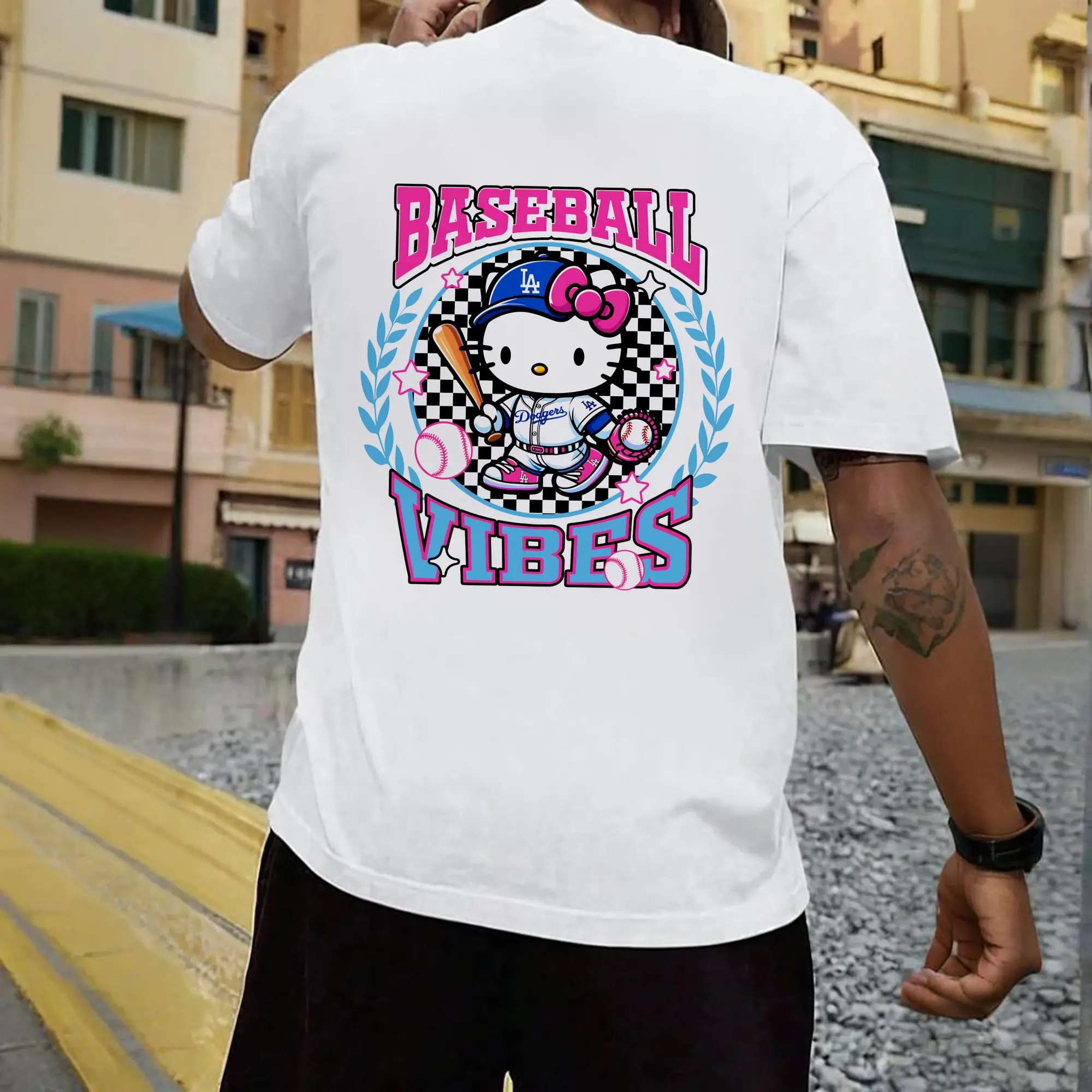 Baseball Vibes Hello Kitty Los Angeles Dodgers