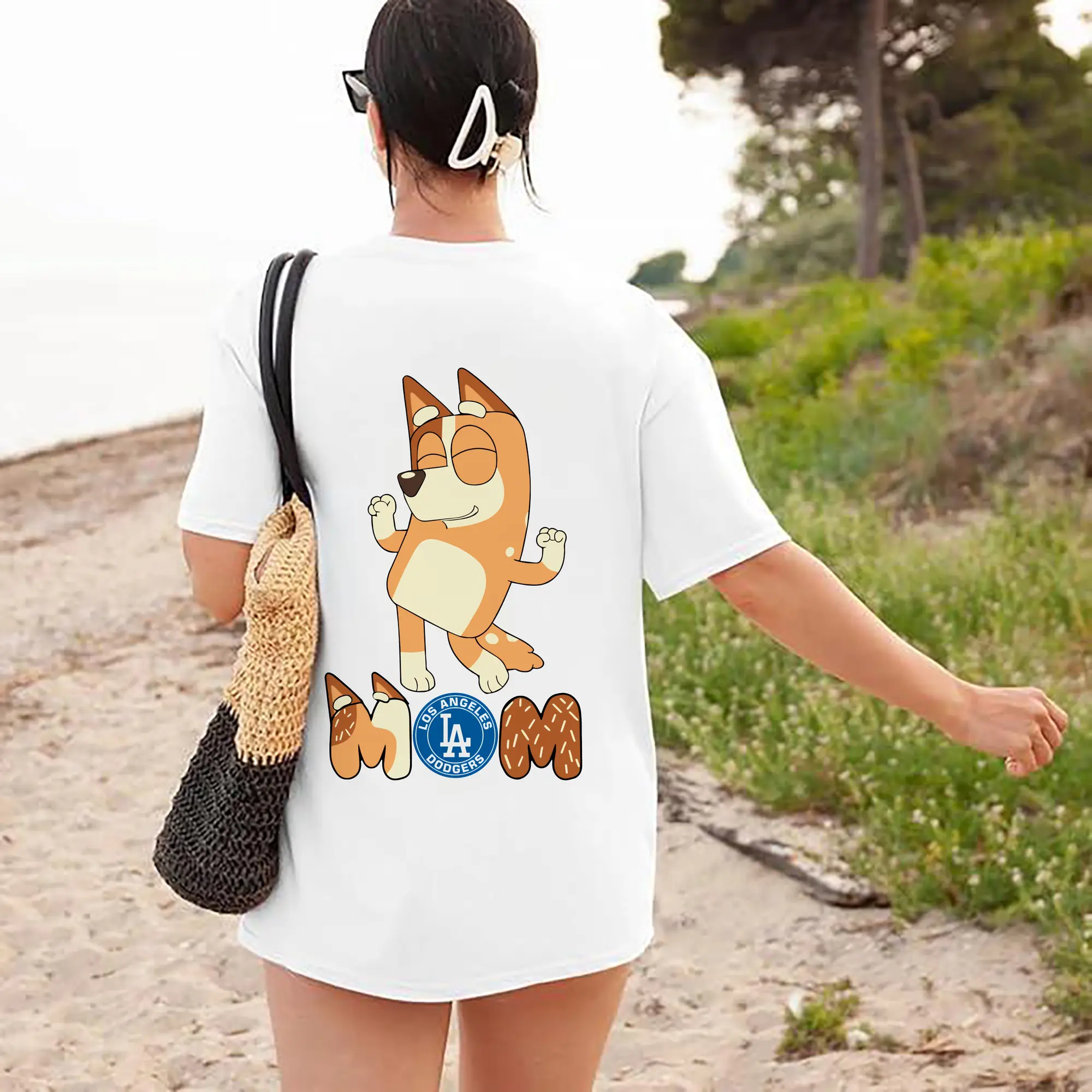 Bluey Mom Los Angeles Dodgers Baseball