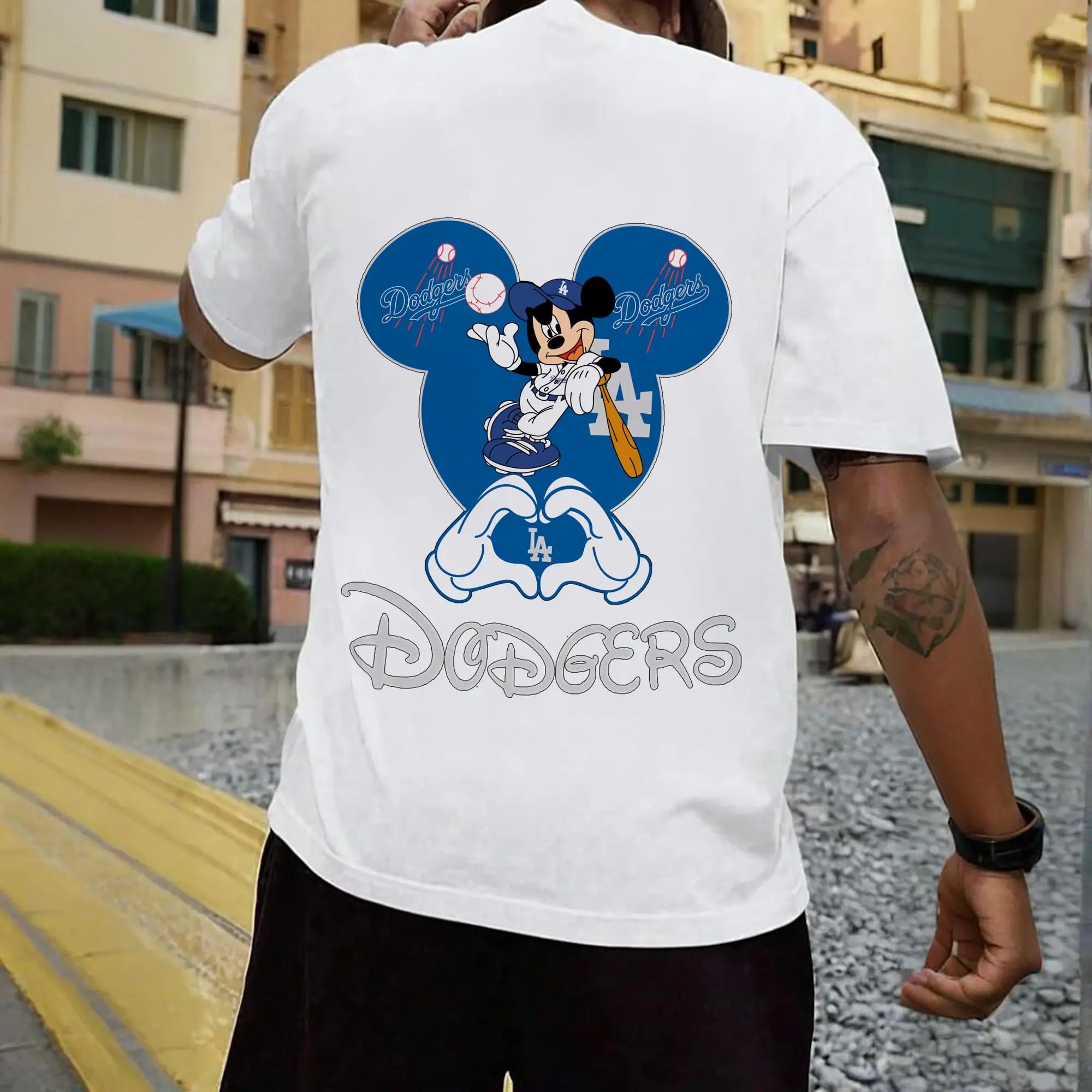Disney Mickey Mouse Loves Los Angeles Dodgers Heart