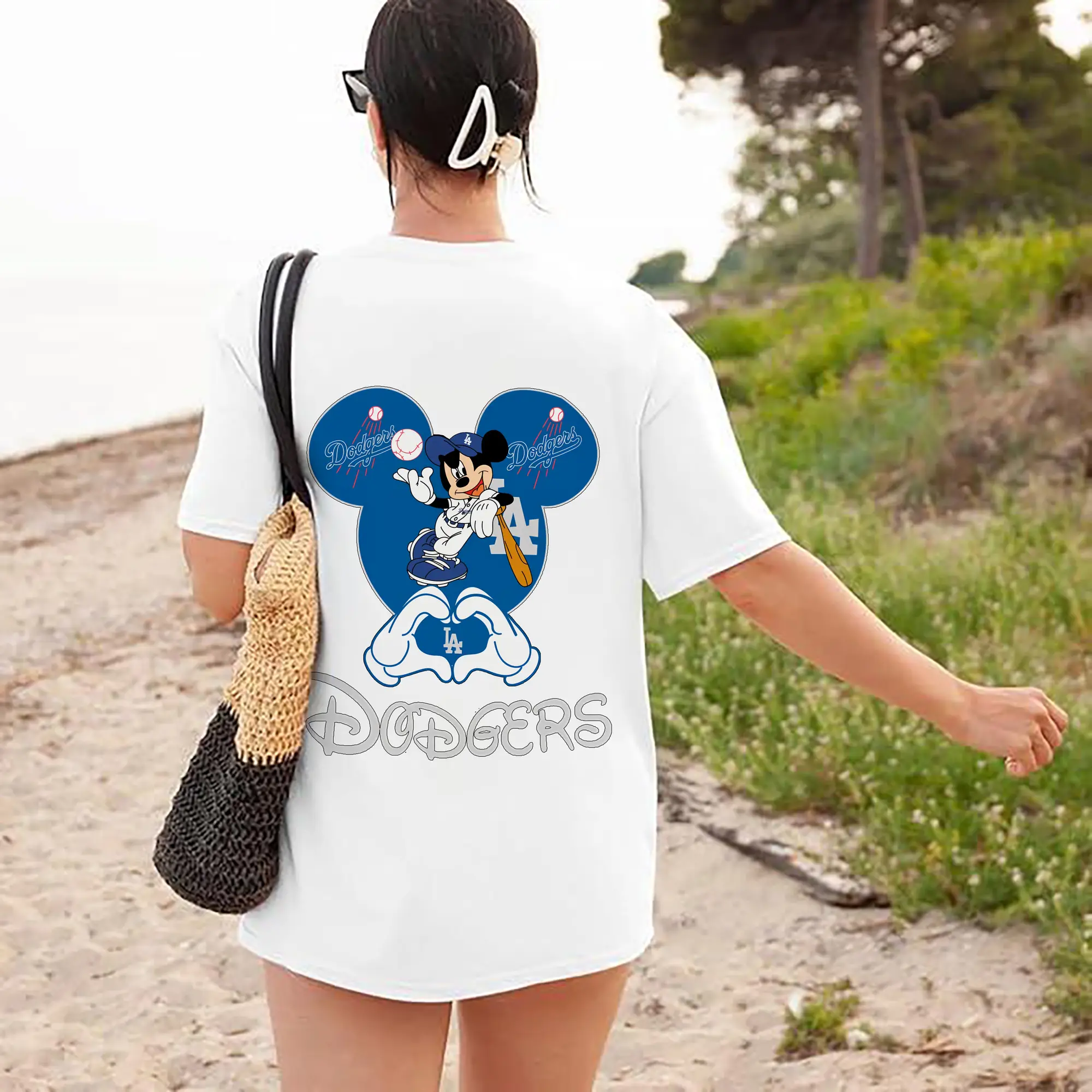 Disney Mickey Mouse Loves Los Angeles Dodgers Heart
