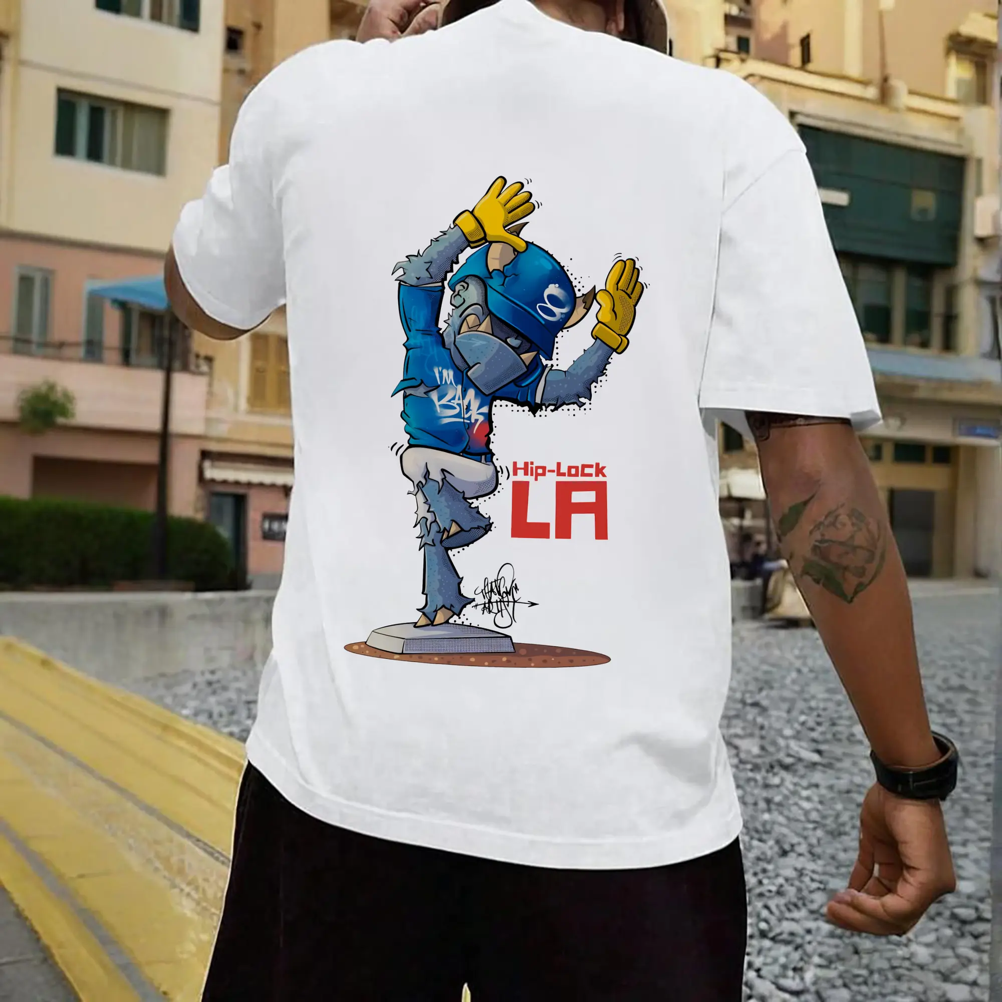 Funny Los Angeles Dodgers Monster Celebration Hip Lock