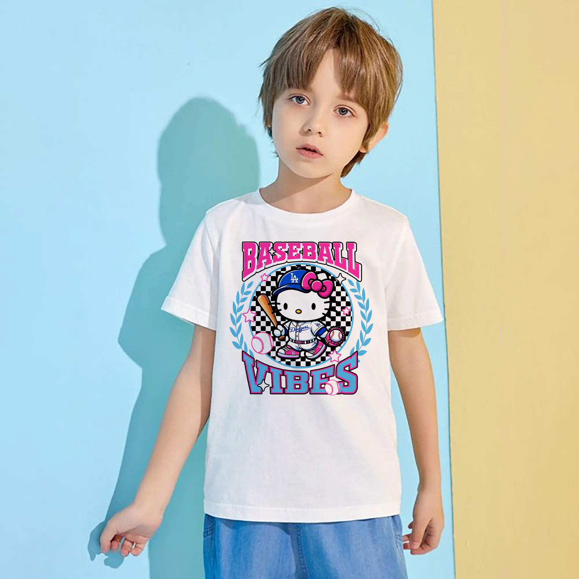 Baseball Vibes Hello Kitty Los Angeles Dodgers