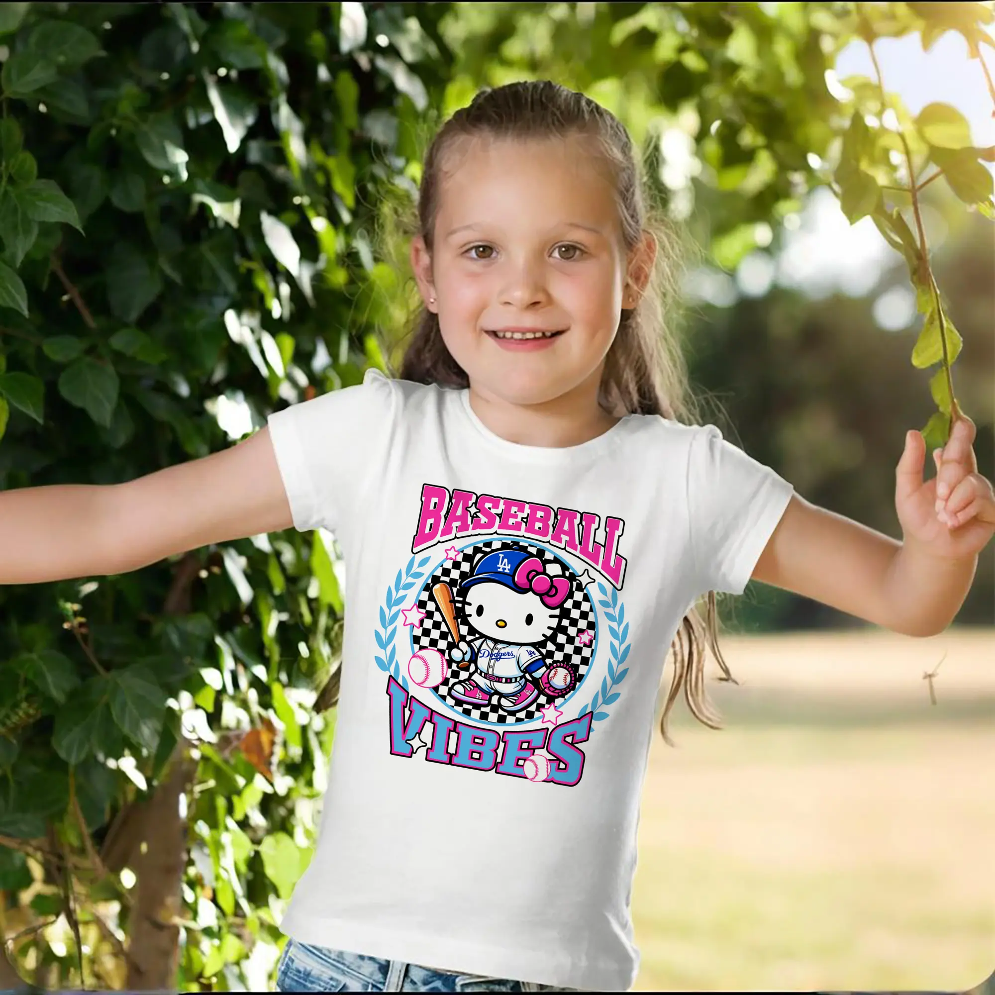 Baseball Vibes Hello Kitty Los Angeles Dodgers