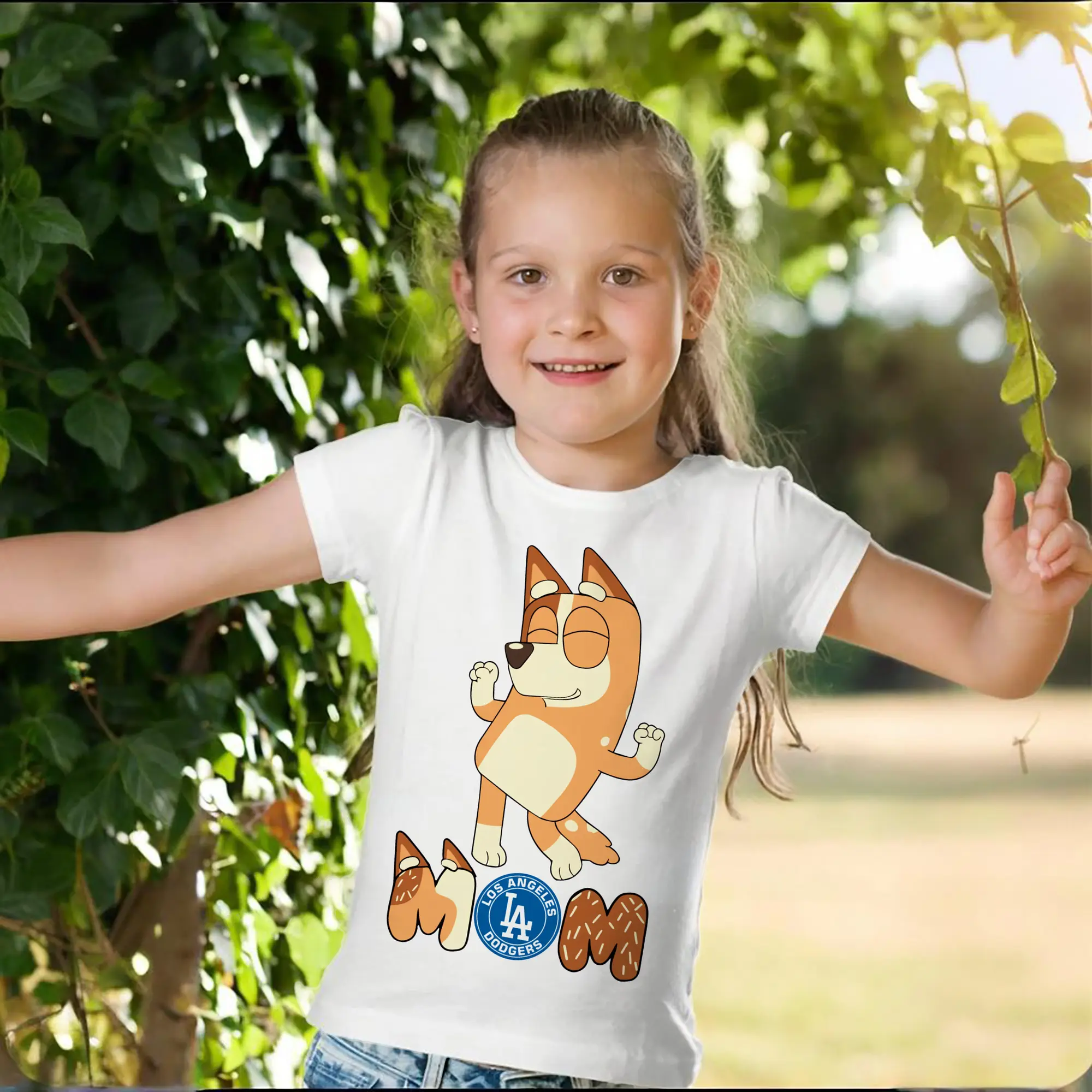 Bluey Mom Los Angeles Dodgers Baseball