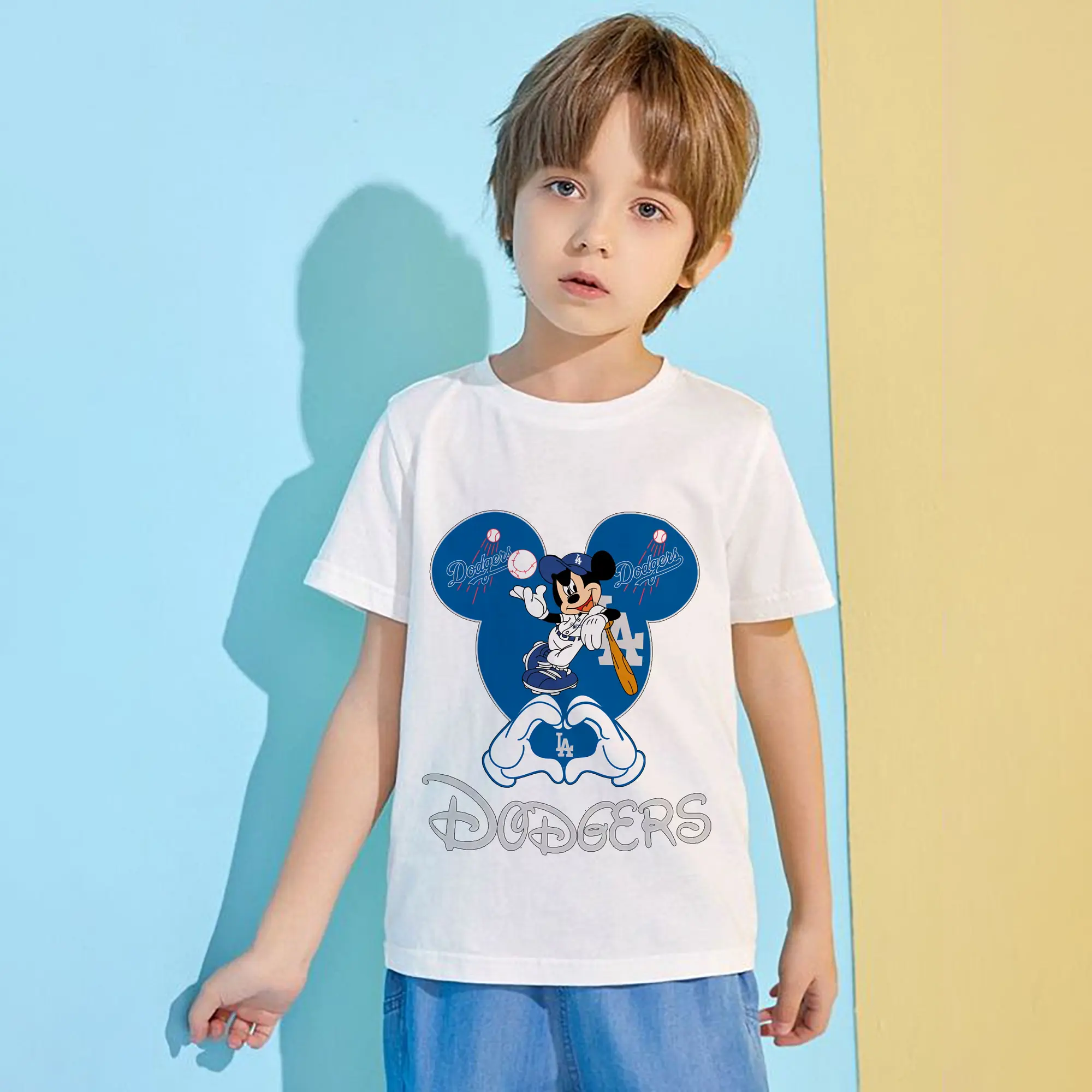 Disney Mickey Mouse Loves Los Angeles Dodgers Heart