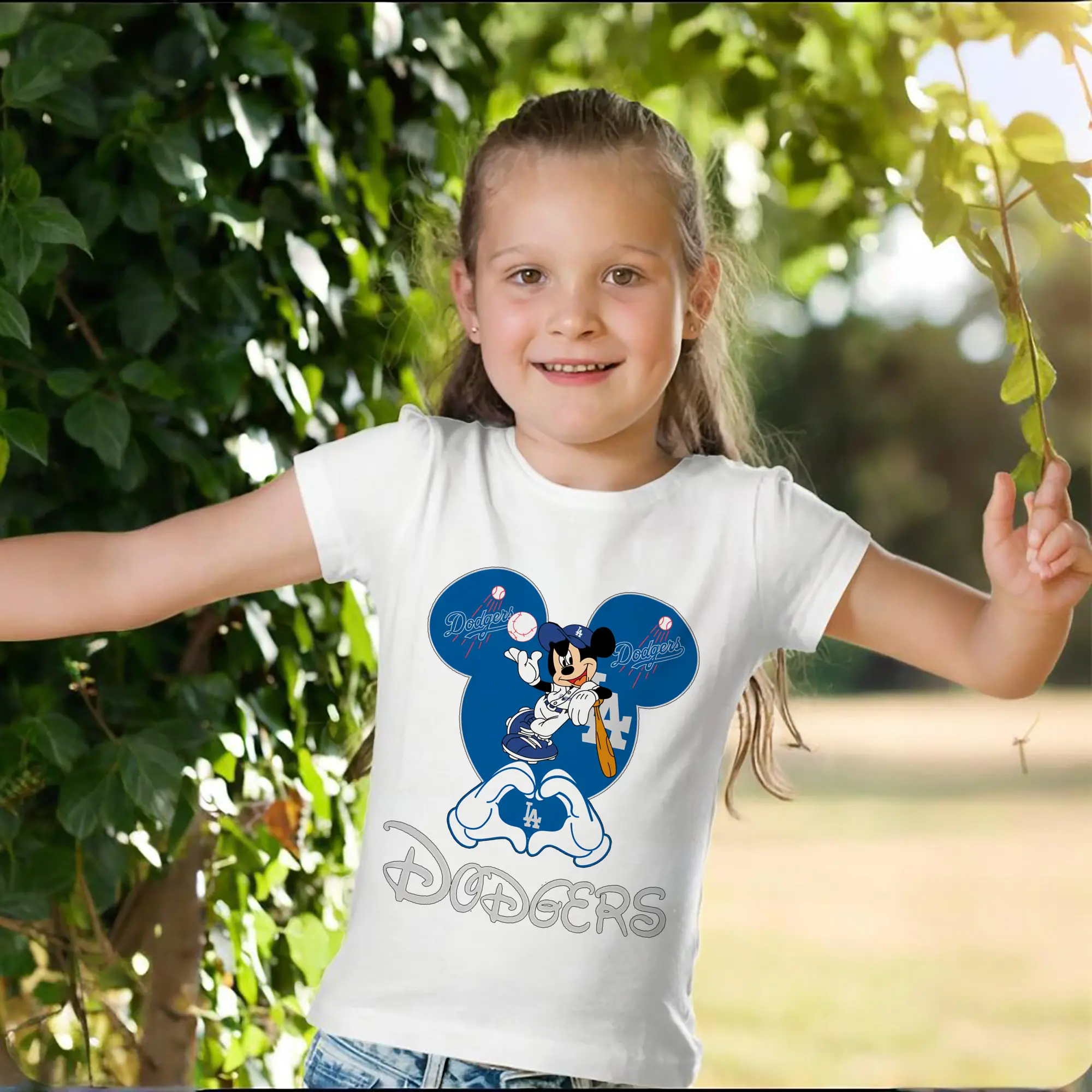 Disney Mickey Mouse Loves Los Angeles Dodgers Heart