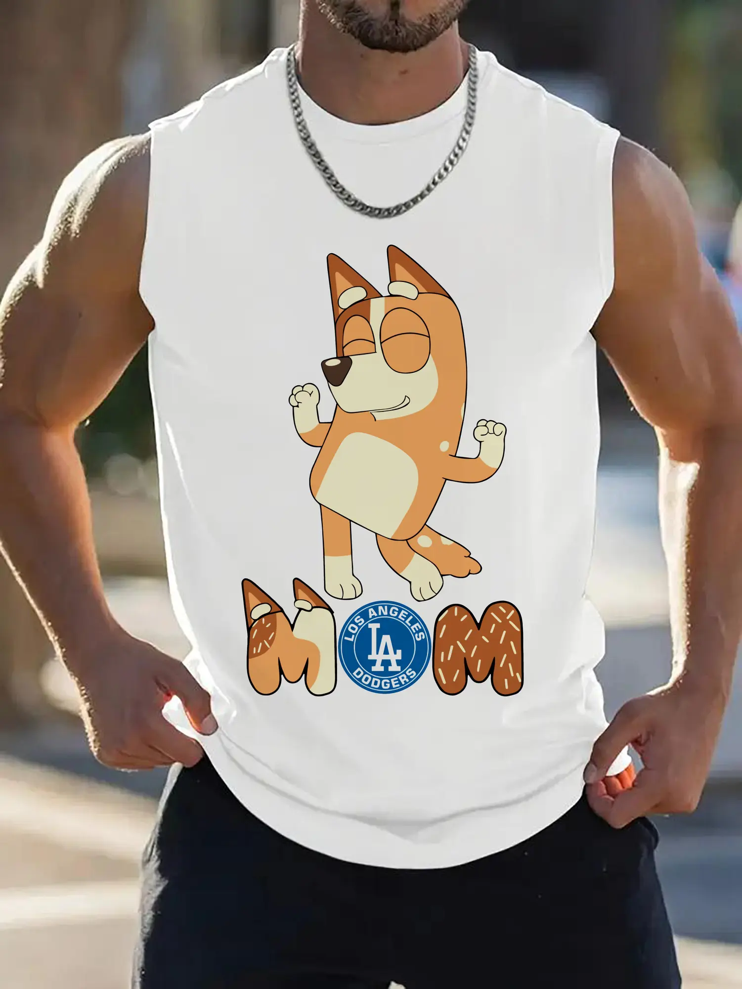 Bluey Mom Los Angeles Dodgers Baseball