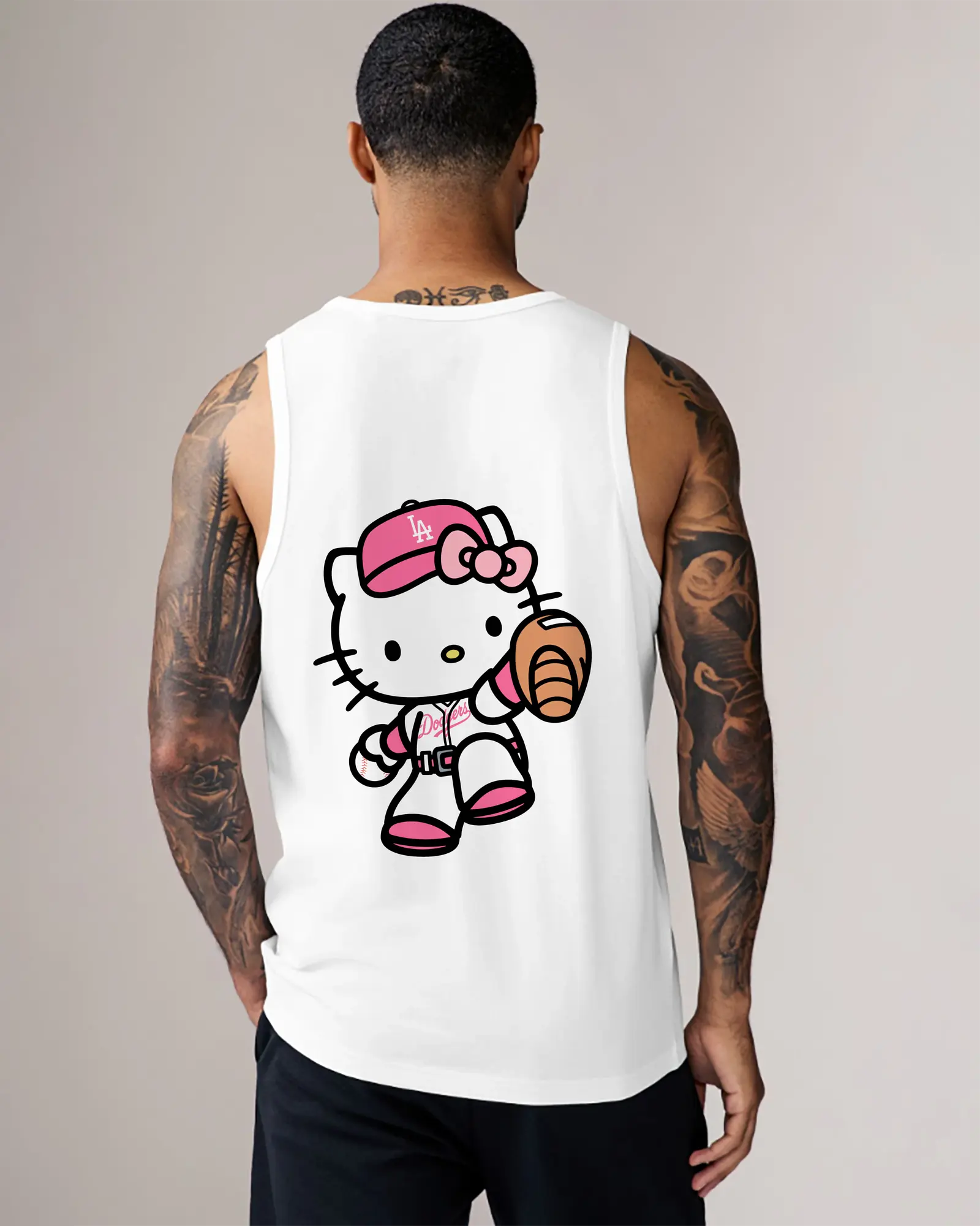 Pink Hello Kitty Play Baseball Los Angeles Dodgers