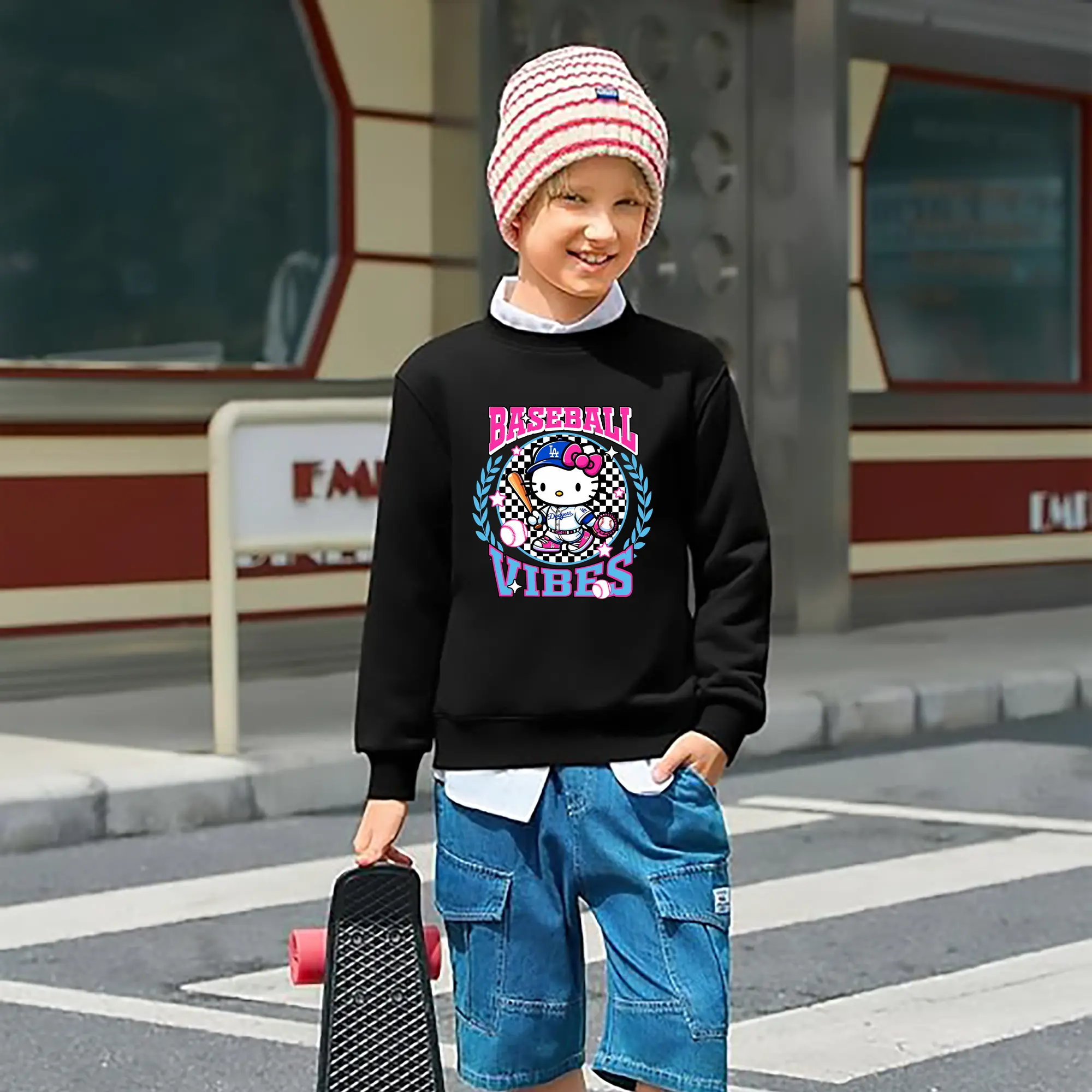 Baseball Vibes Hello Kitty Los Angeles Dodgers