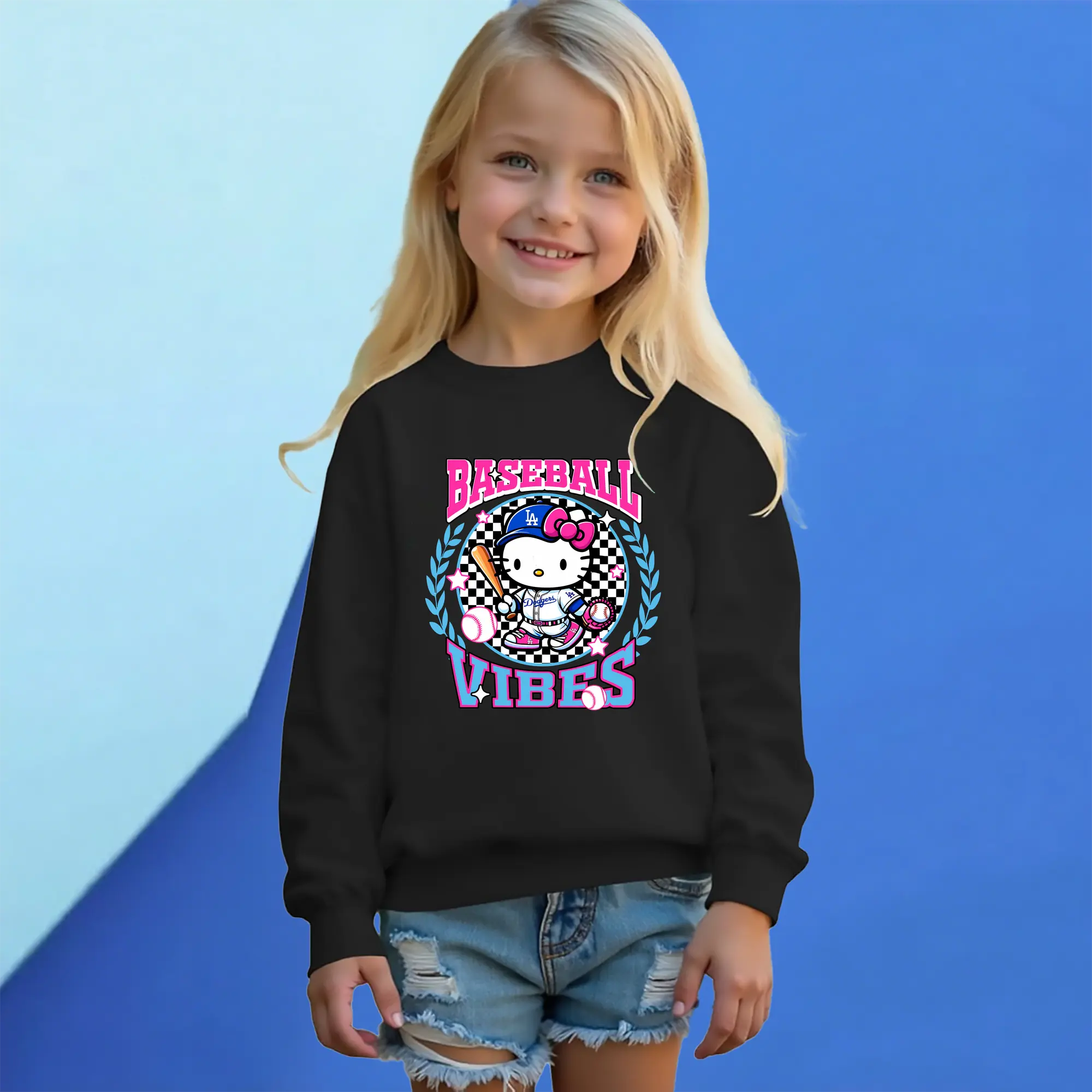 Baseball Vibes Hello Kitty Los Angeles Dodgers