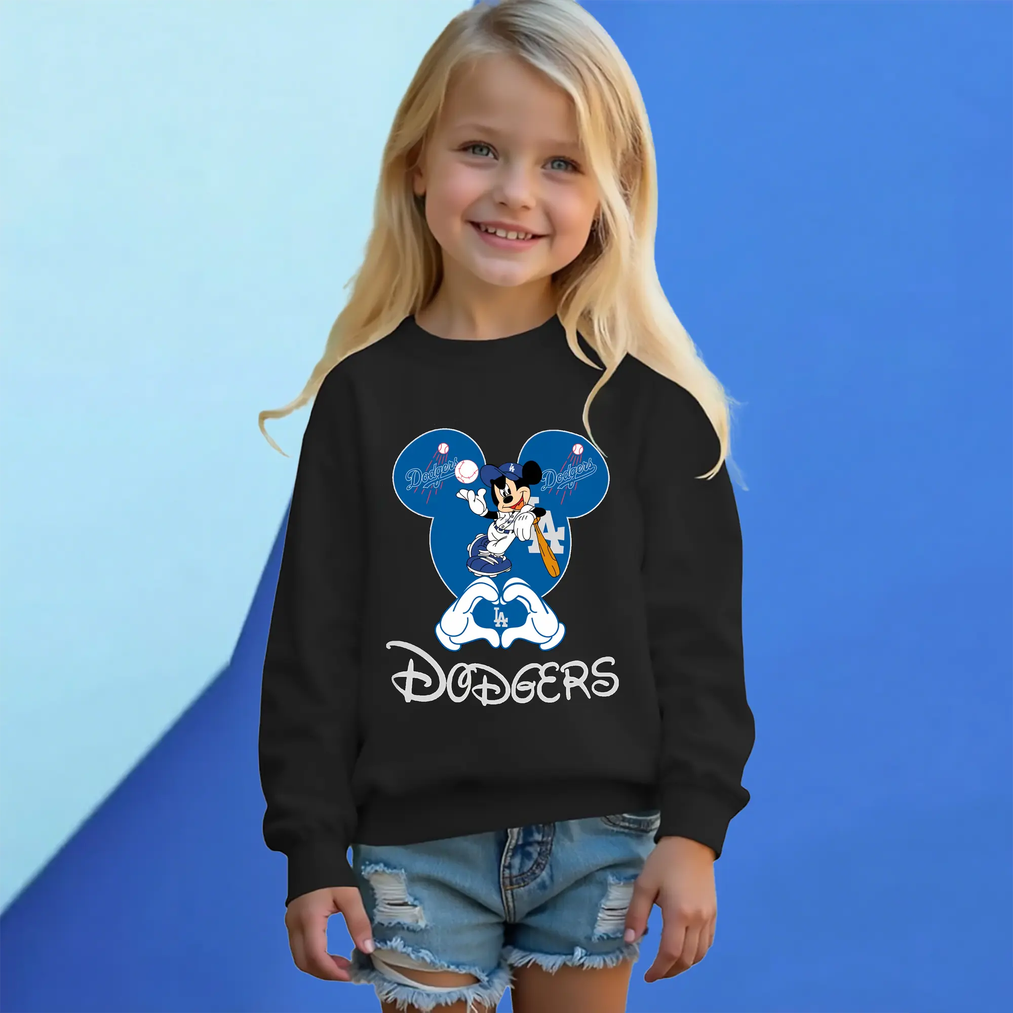 Disney Mickey Mouse Loves Los Angeles Dodgers Heart