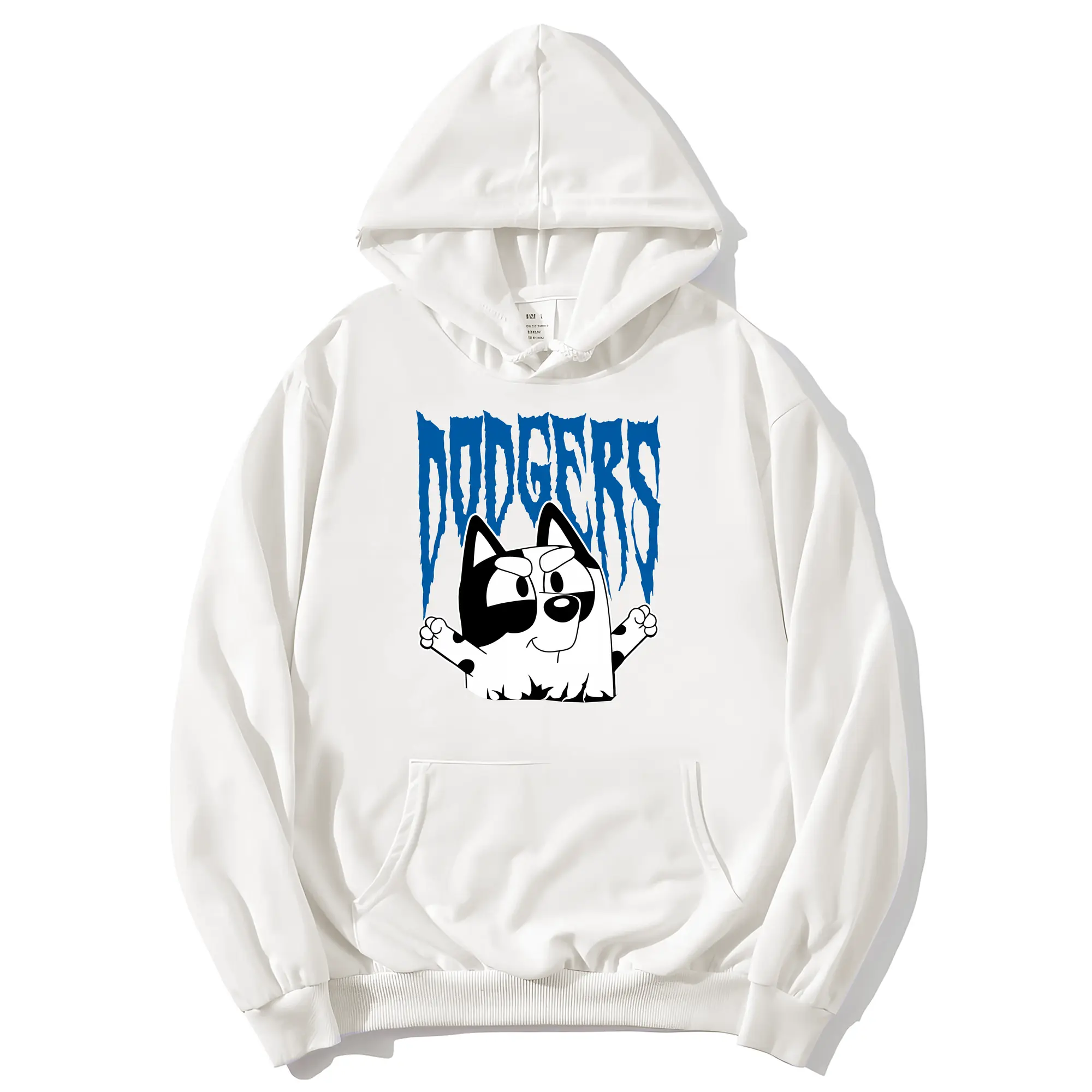 Bluey Muffin Los Angeles Dodgers MLB - Premium Hoodie With Front Heat Transfer Print – 56.1% Cotton, 43.9% Polyester – Soft, Durable & Stylish – Perfect For Sports, Casual & Everyday Wear