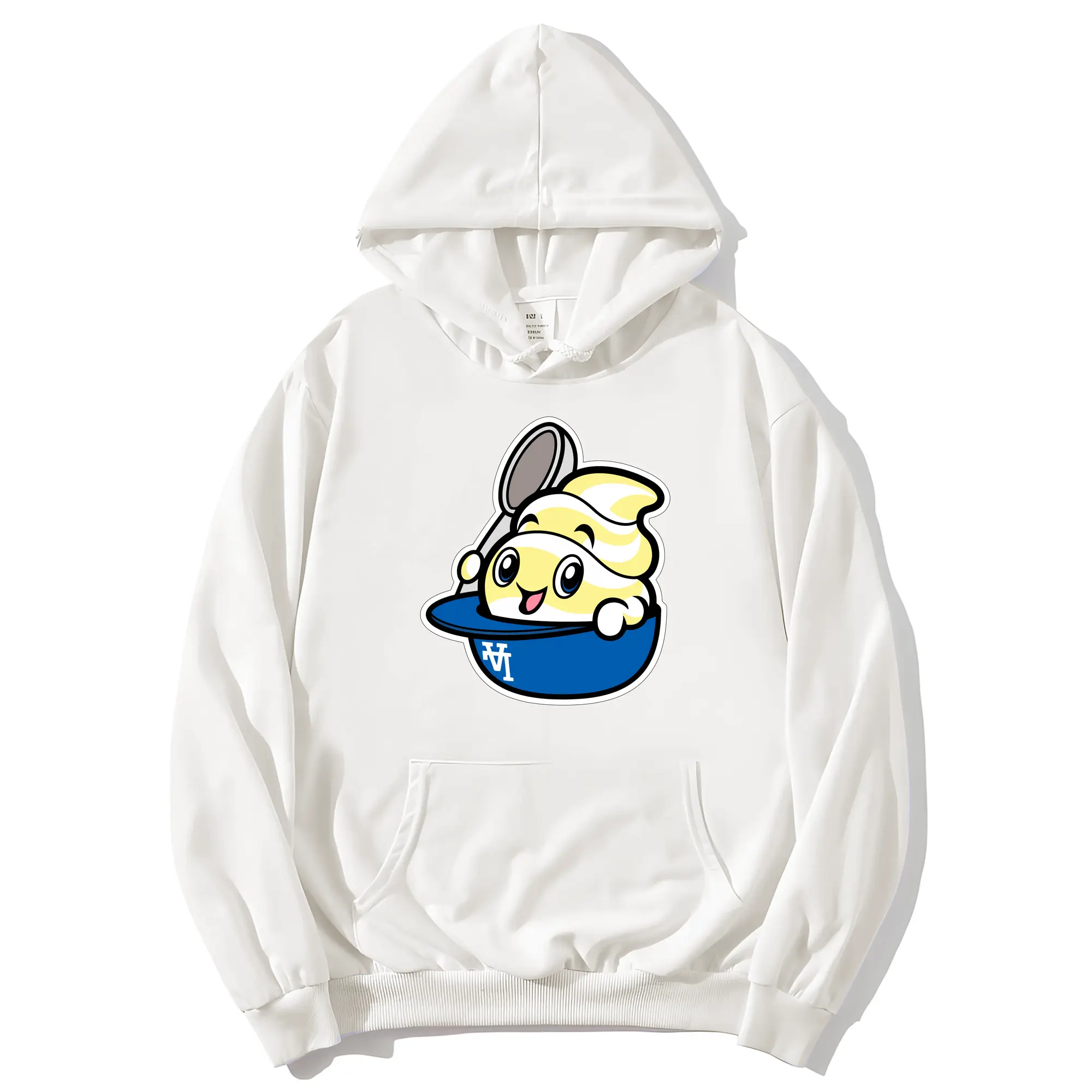 Dole Whip Dodgers Los Angeles Baseball - Premium Hoodie With Front Heat Transfer Print – 56.1% Cotton, 43.9% Polyester – Soft, Durable & Stylish – Perfect For Sports, Casual & Everyday Wear