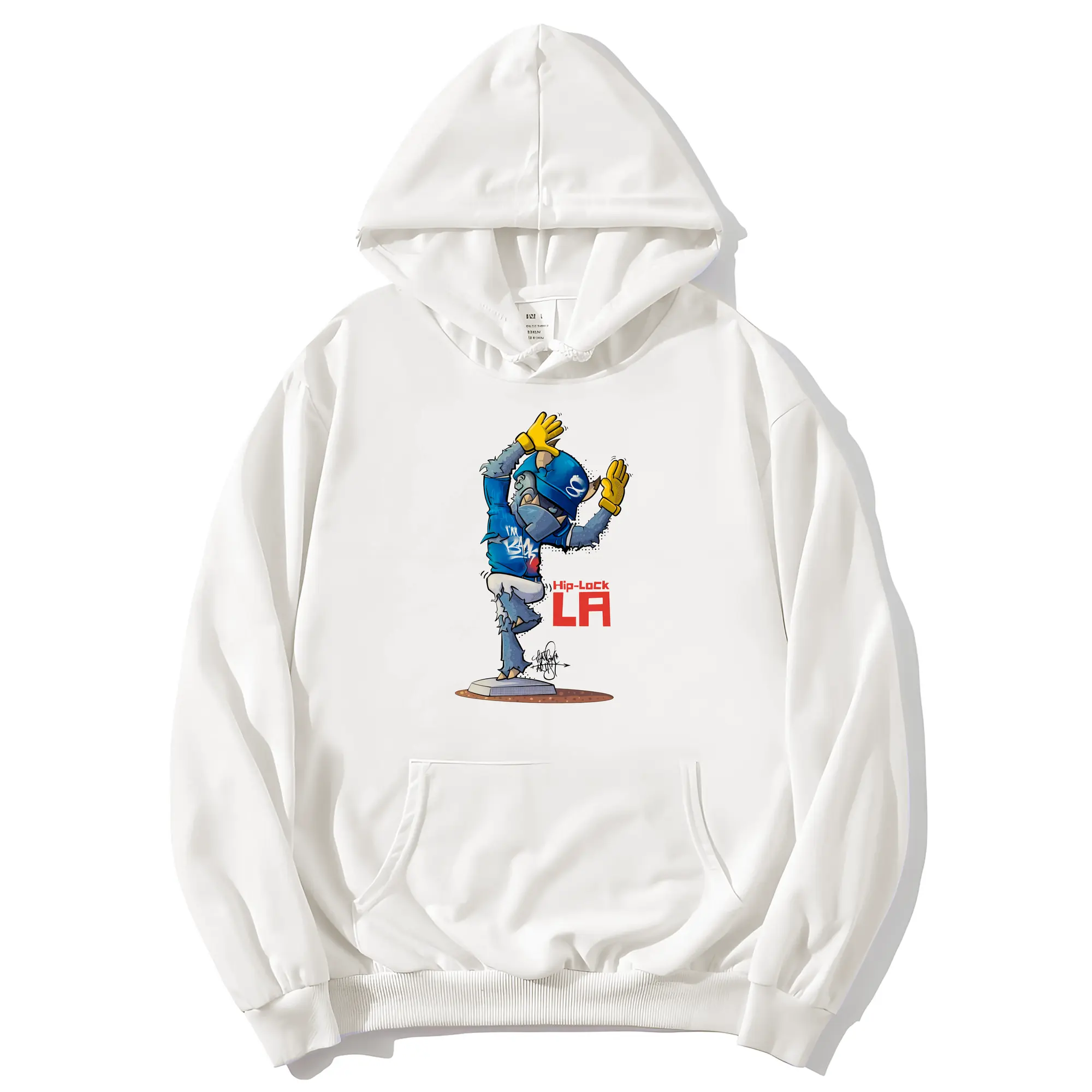 Funny Los Angeles Dodgers Monster Celebration Hip Lock - Premium Hoodie With Front Heat Transfer Print – 56.1% Cotton, 43.9% Polyester – Soft, Durable & Stylish – Perfect For Sports, Casual & Everyday Wear