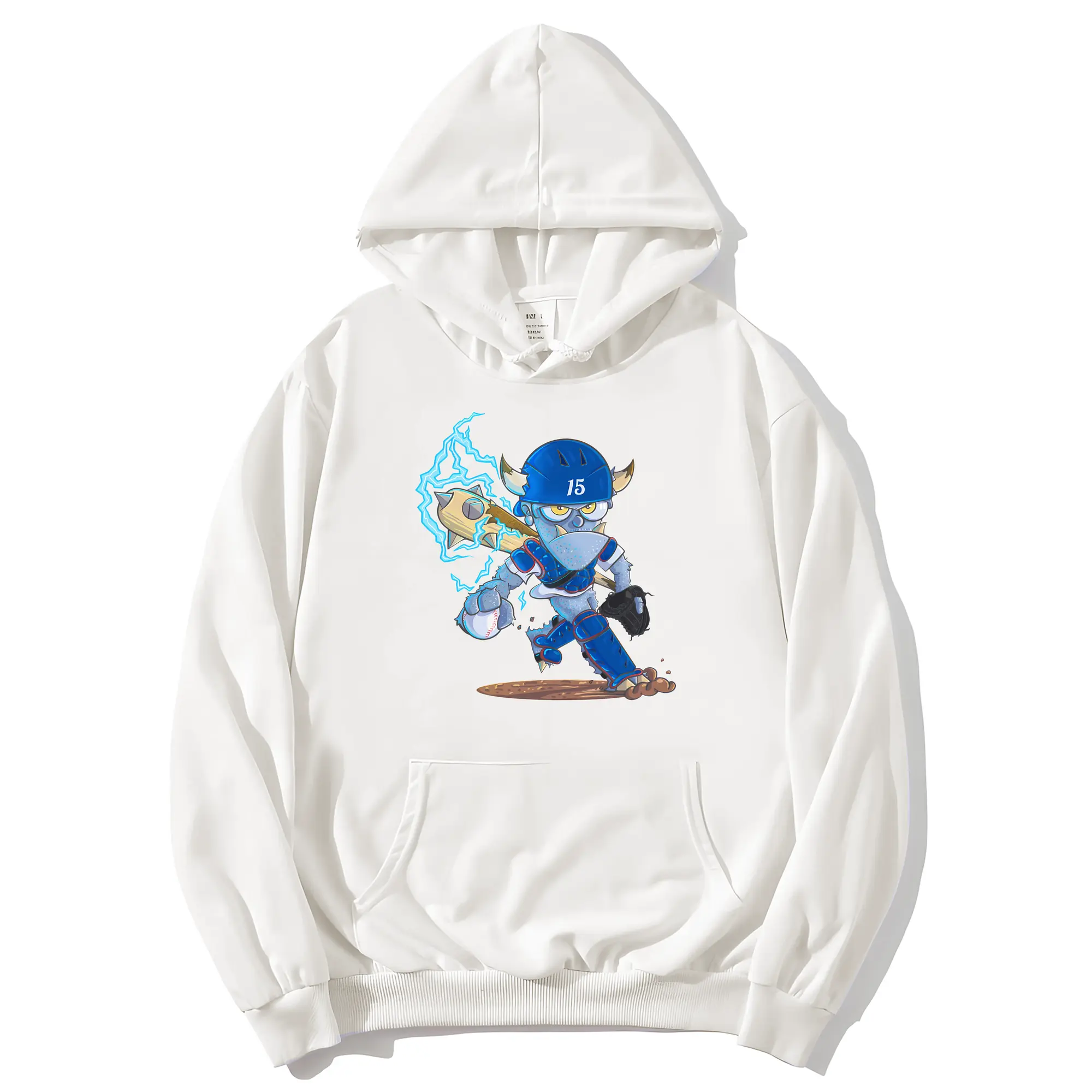 Monster Barnesy Los Angeles Dodgers - Premium Hoodie With Front Heat Transfer Print – 56.1% Cotton, 43.9% Polyester – Soft, Durable & Stylish – Perfect For Sports, Casual & Everyday Wear