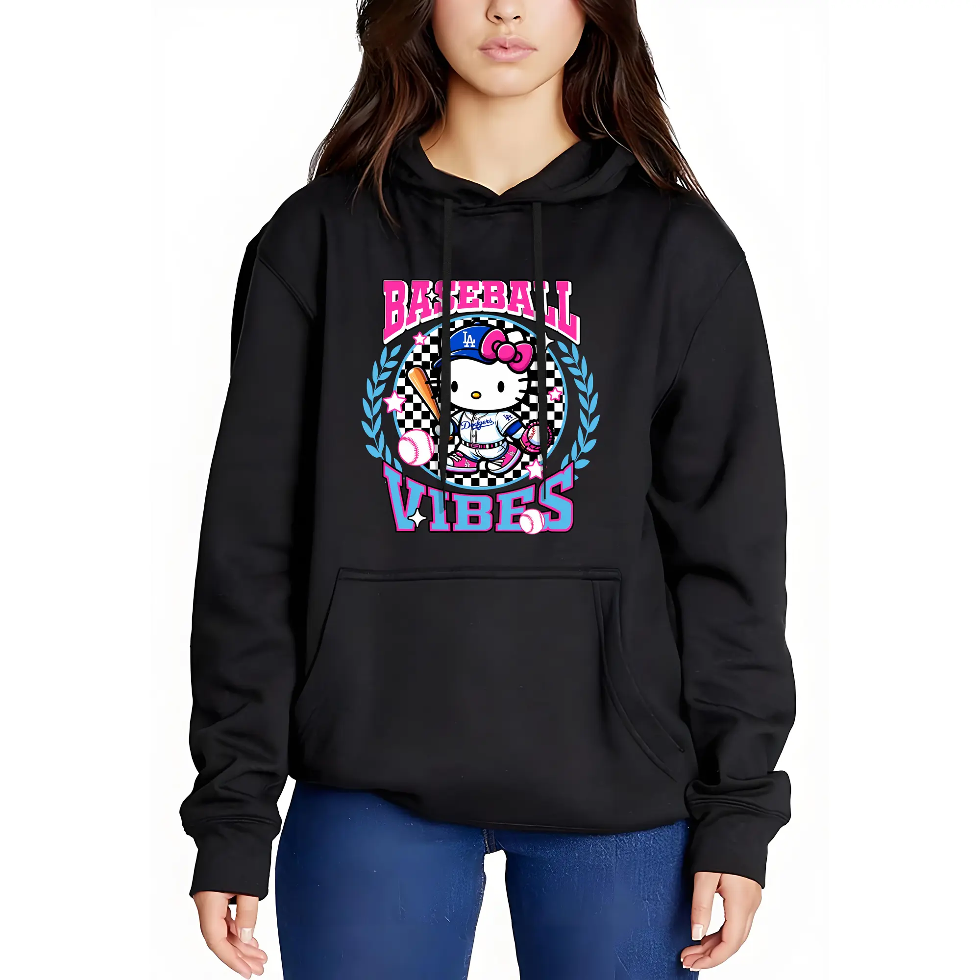 Baseball Vibes Hello Kitty Los Angeles Dodgers
