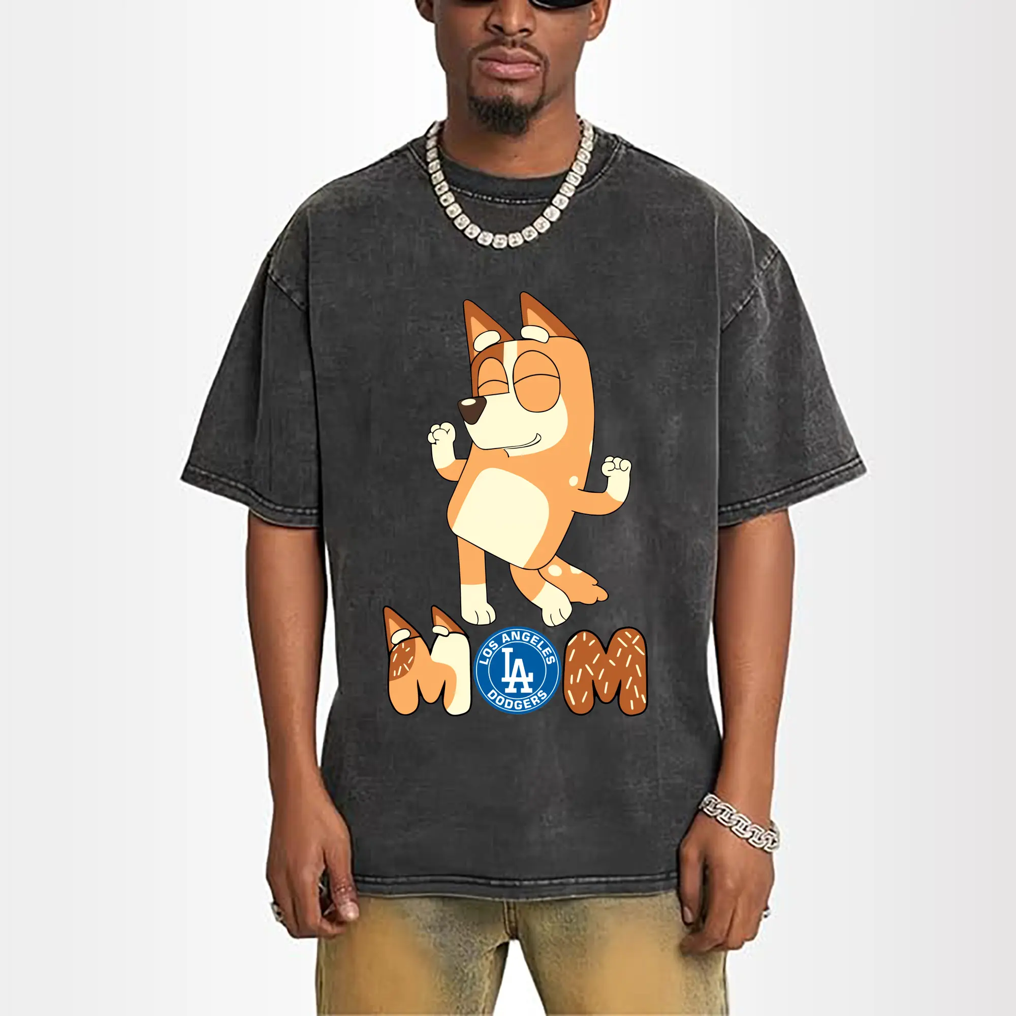 Bluey Mom Los Angeles Dodgers Baseball