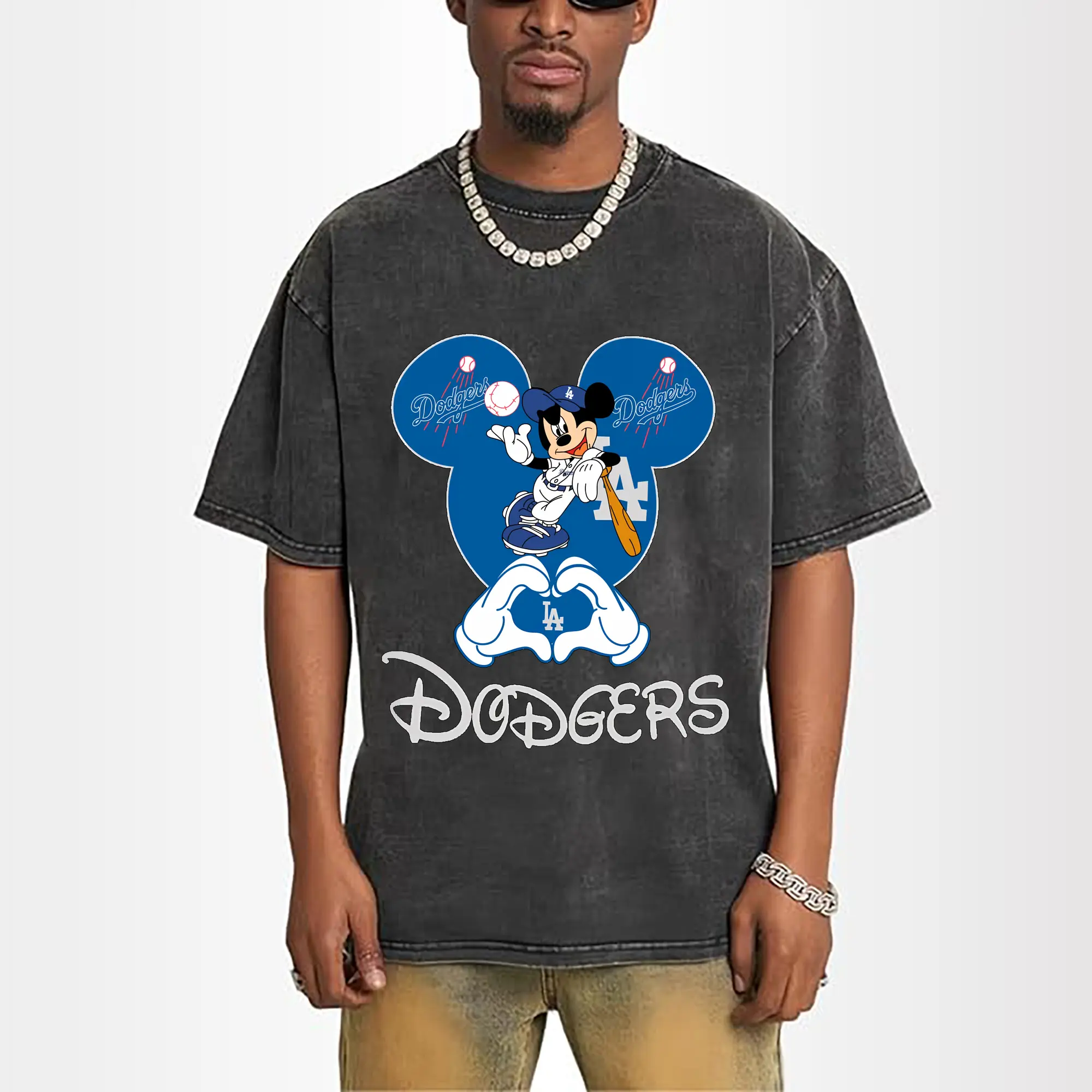 Disney Mickey Mouse Loves Los Angeles Dodgers Heart