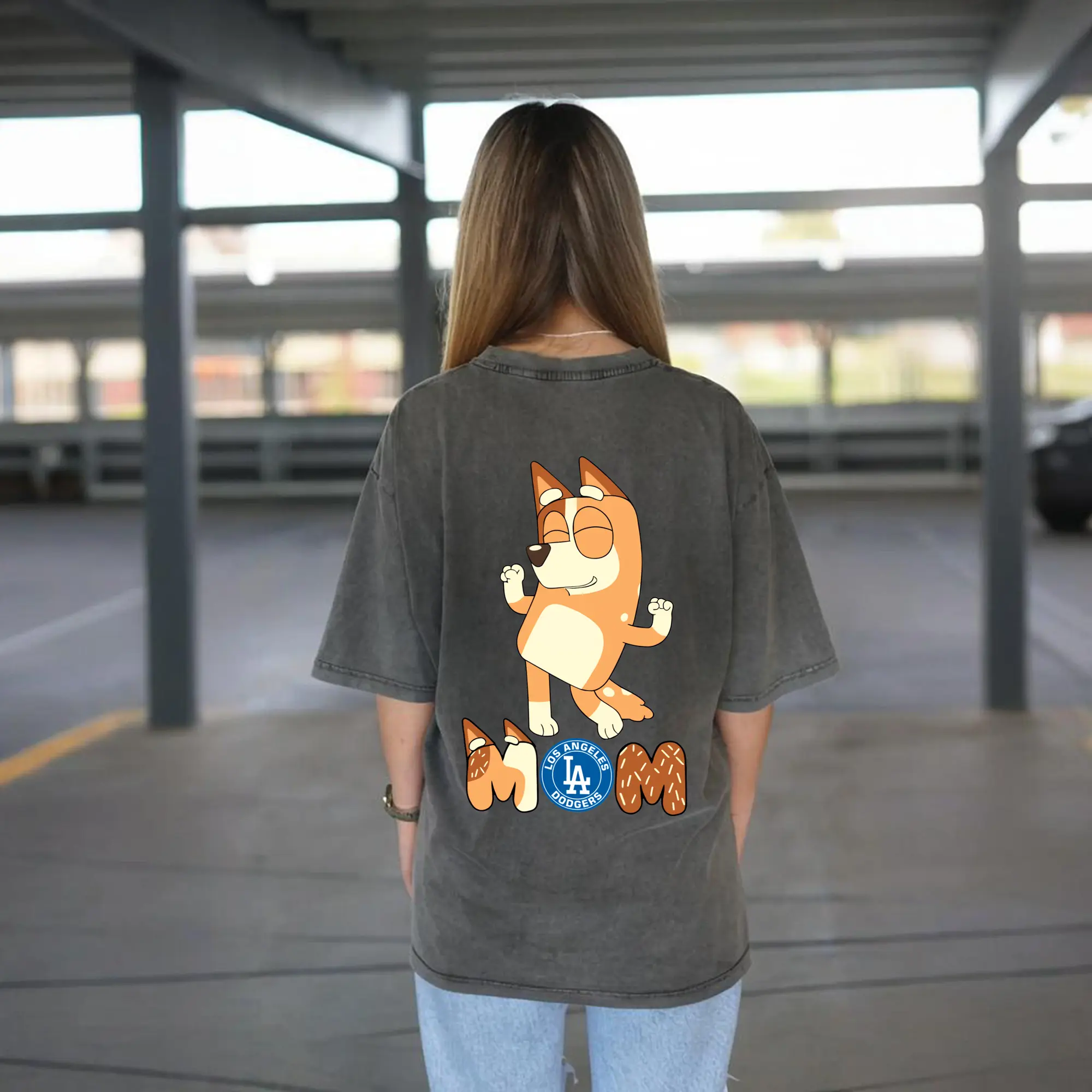 Bluey Mom Los Angeles Dodgers Baseball