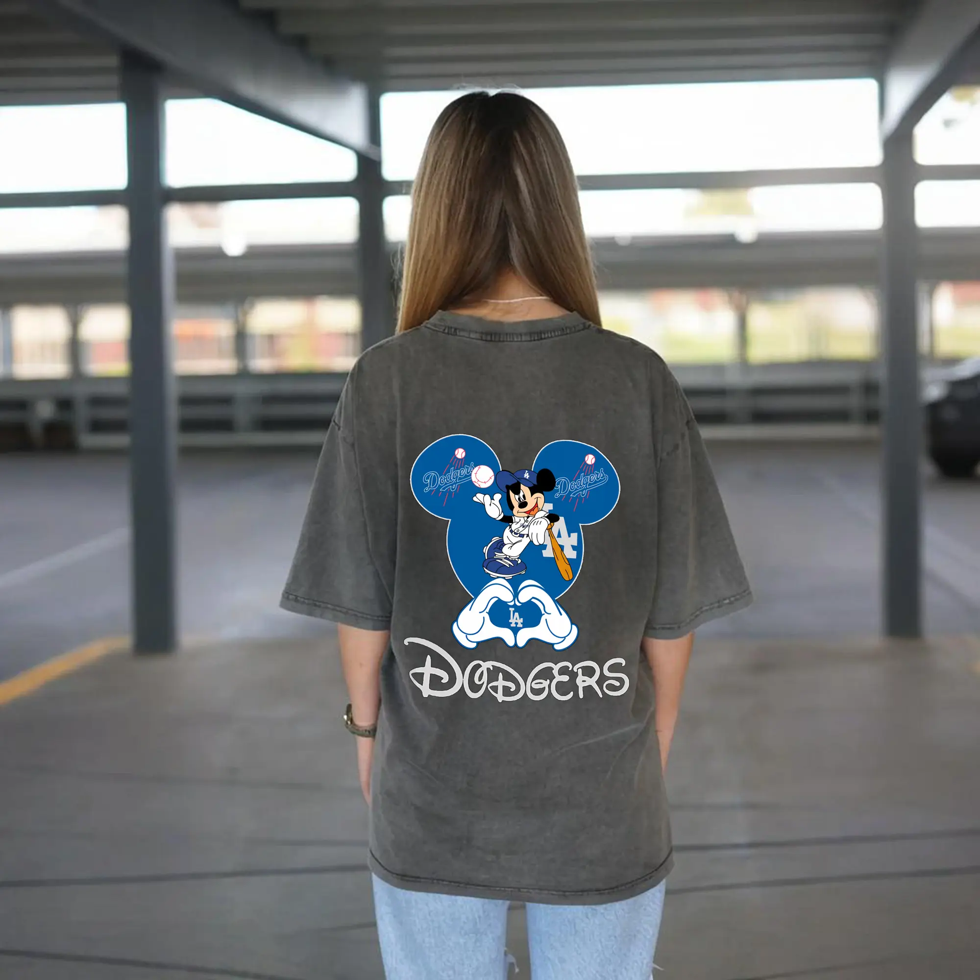 Disney Mickey Mouse Loves Los Angeles Dodgers Heart