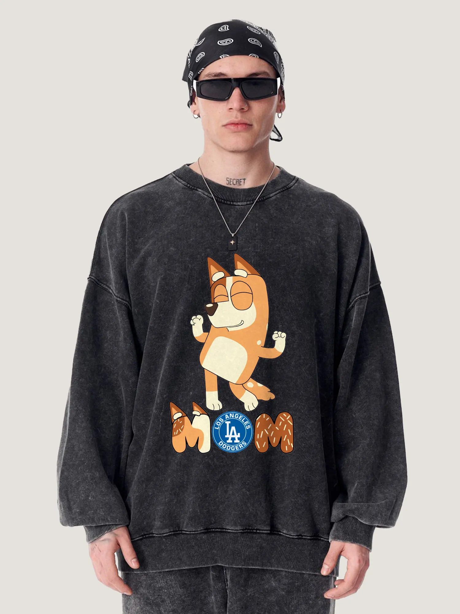 Bluey Mom Los Angeles Dodgers Baseball