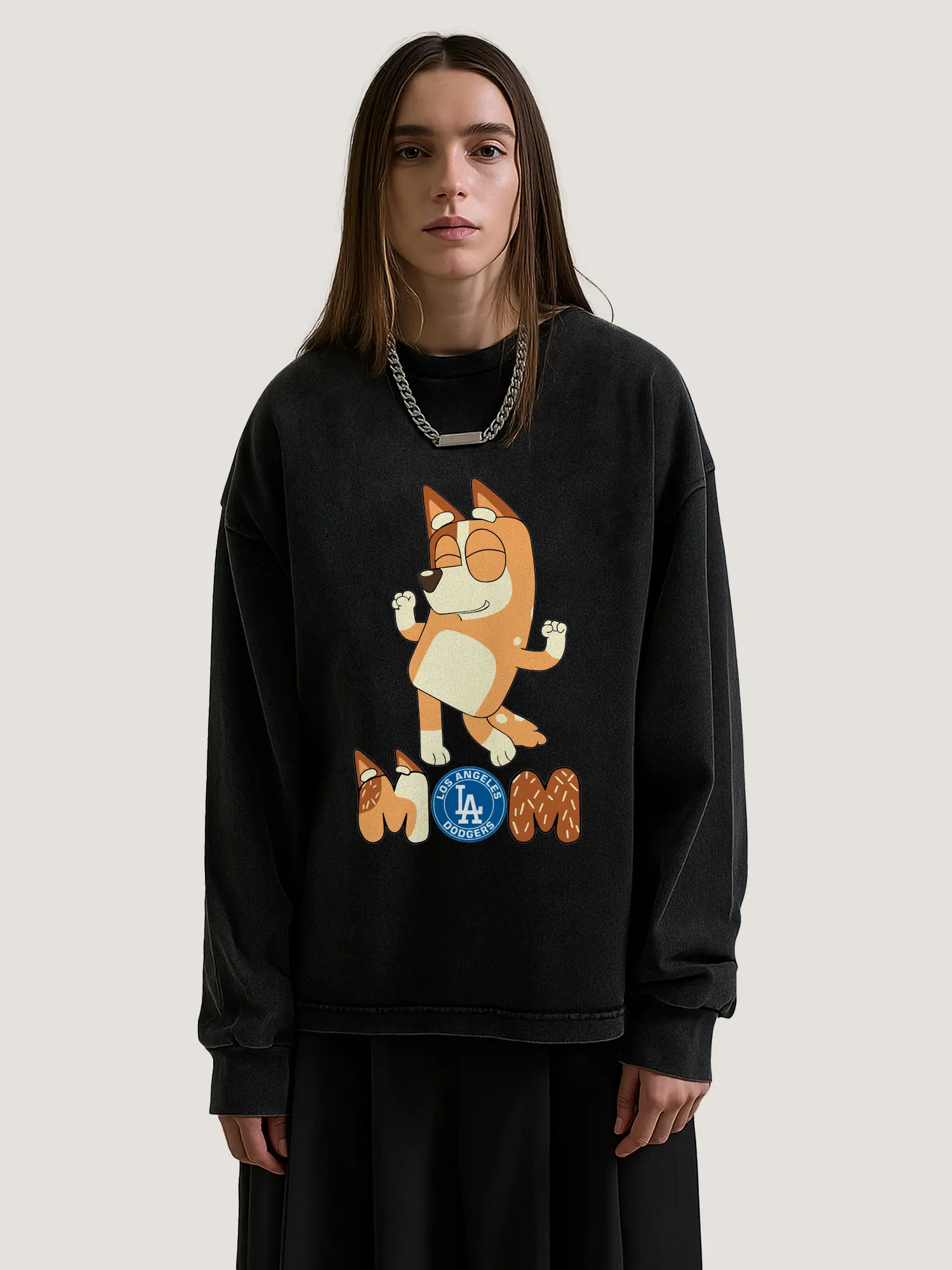 Bluey Mom Los Angeles Dodgers Baseball