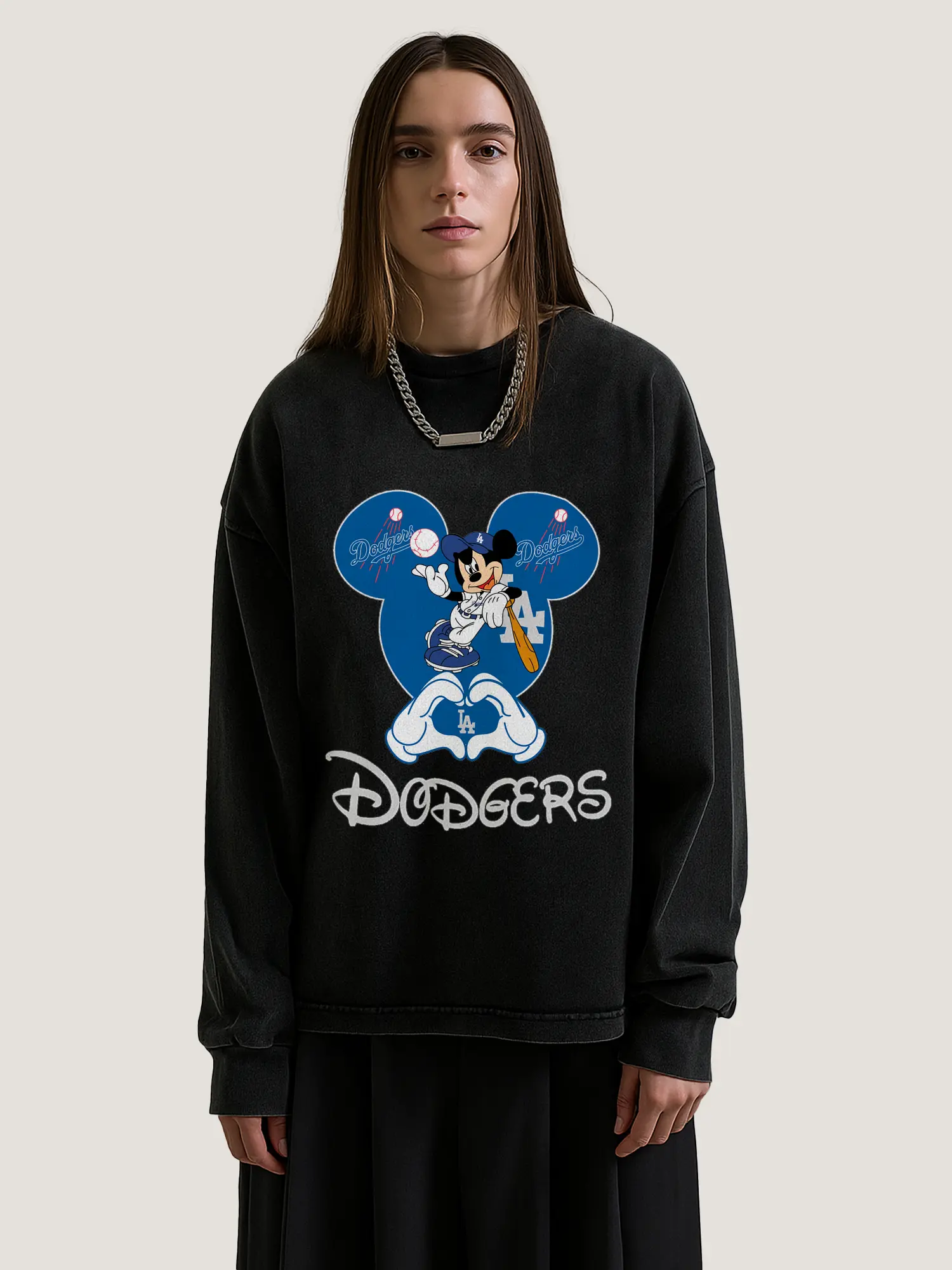 Disney Mickey Mouse Loves Los Angeles Dodgers Heart