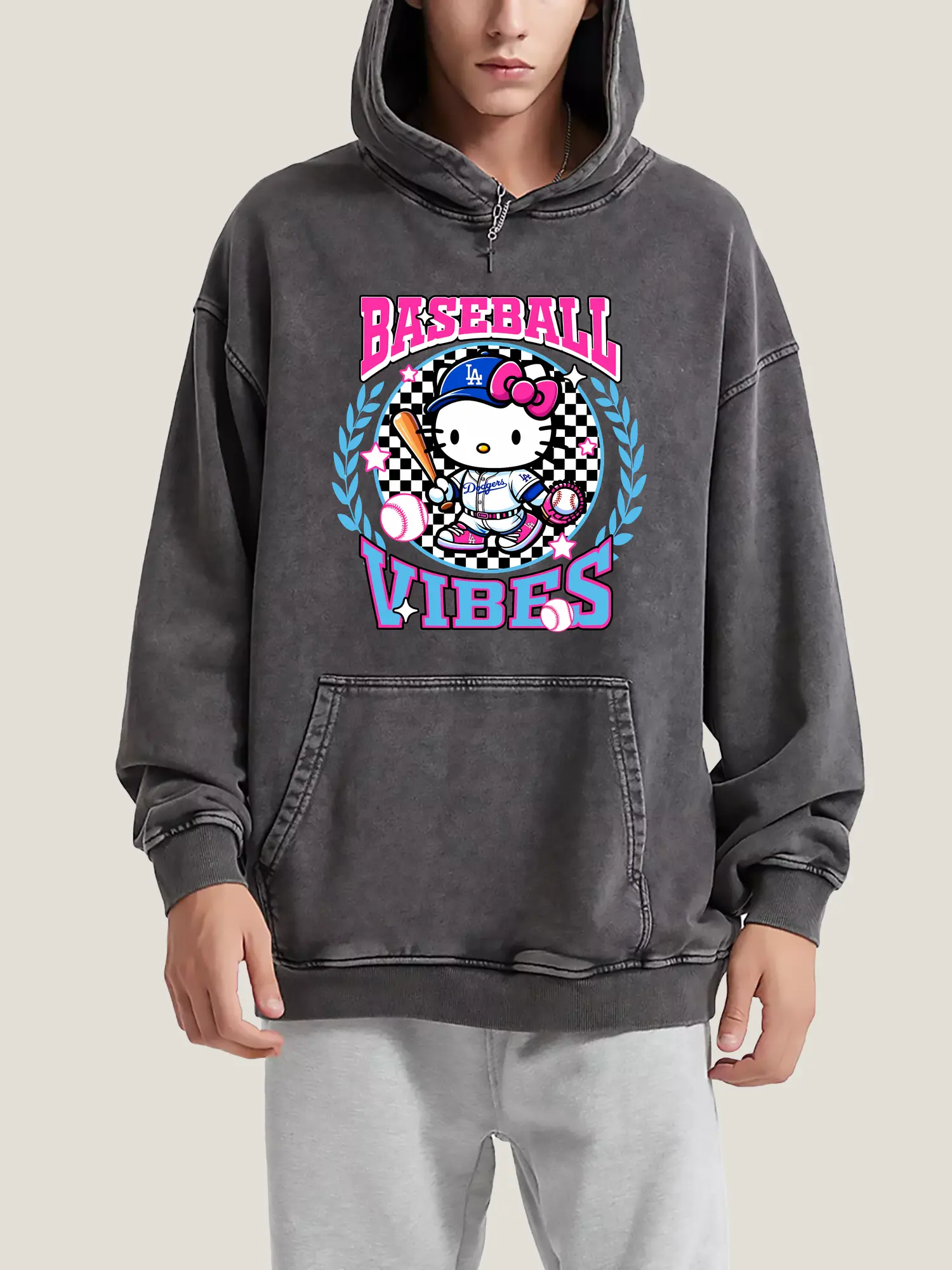 Baseball Vibes Hello Kitty Los Angeles Dodgers