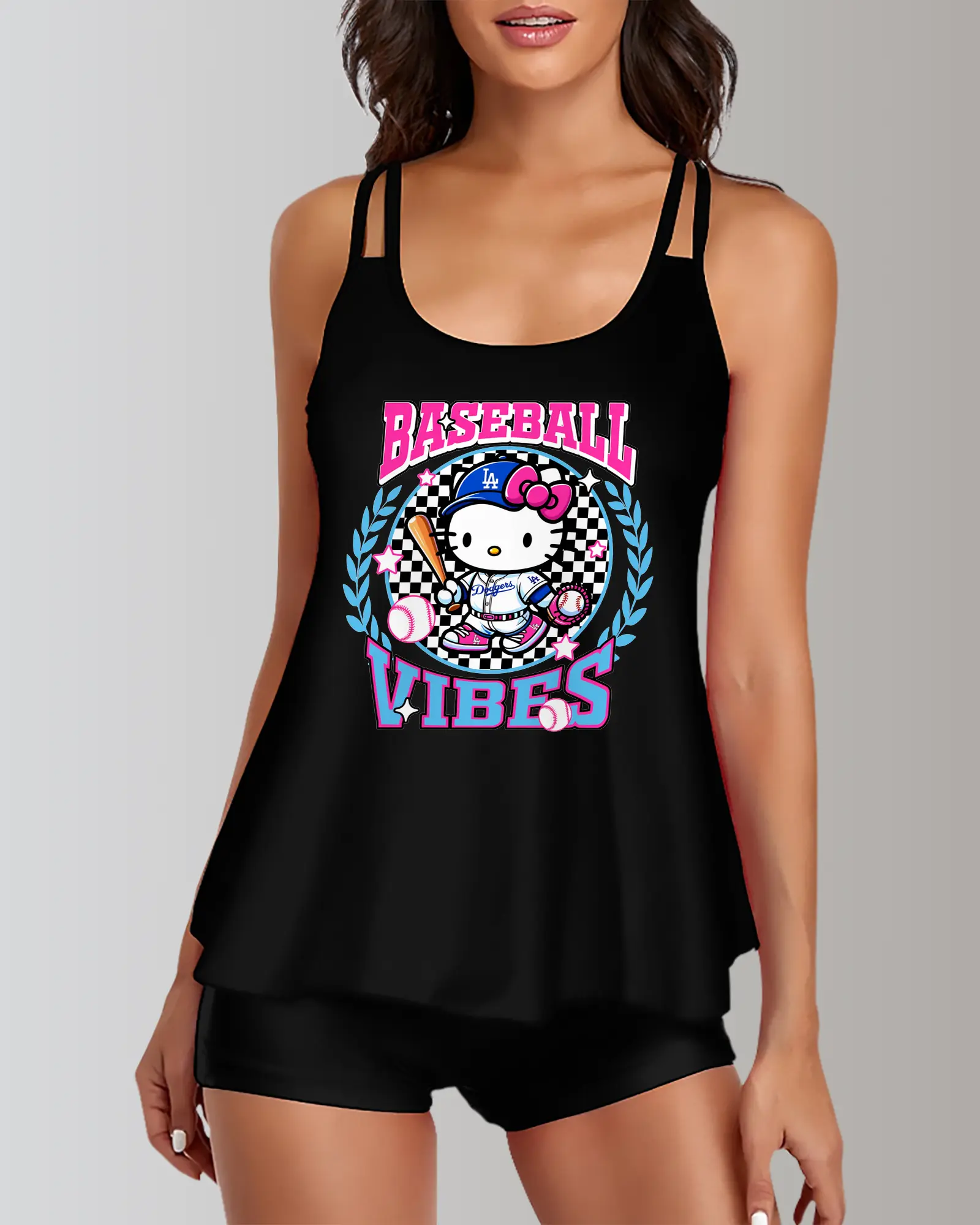Baseball Vibes Hello Kitty Los Angeles Dodgers